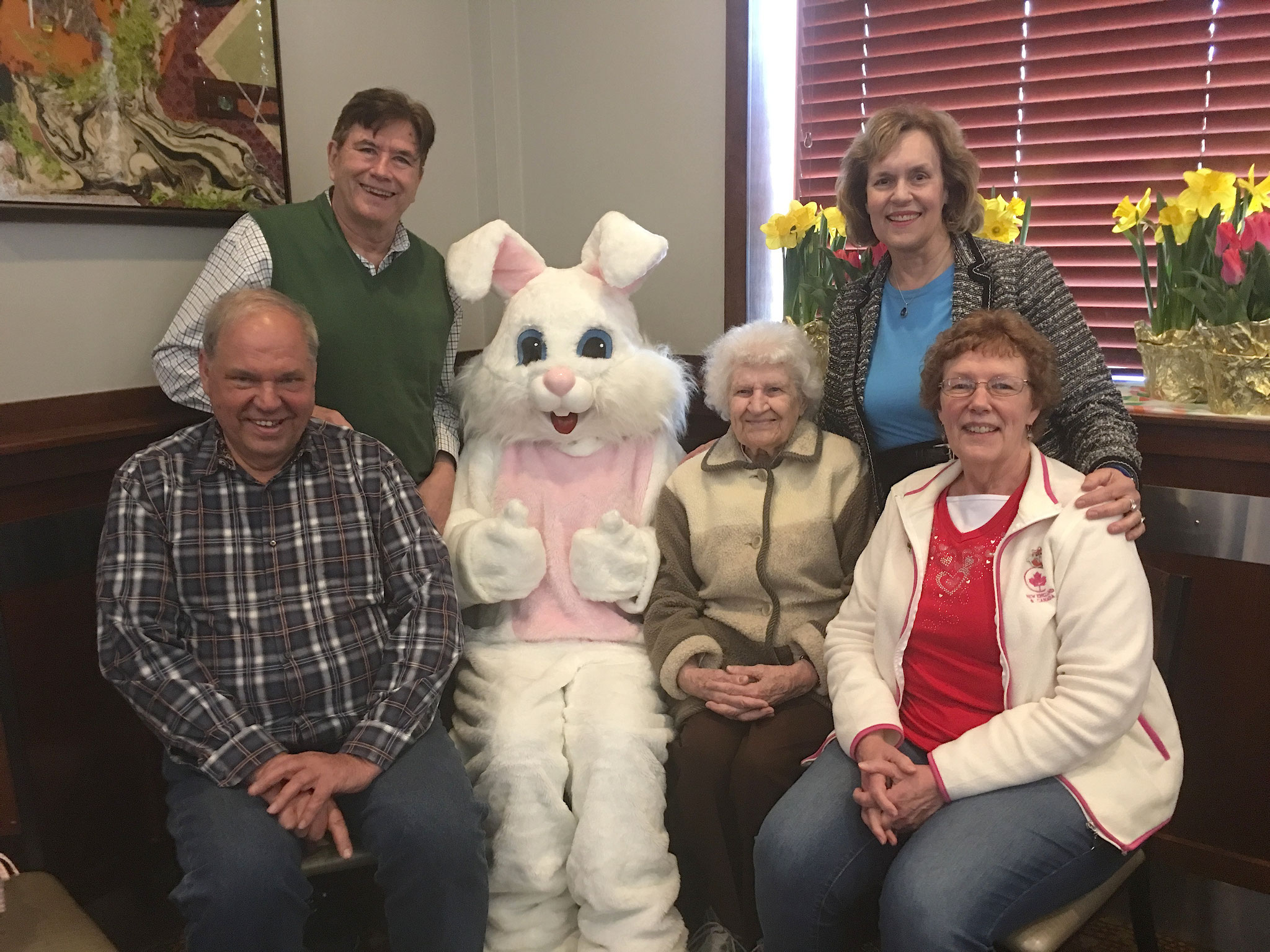 Cousin Tom,  John, BUNNY, Detta, Lorraine, & Karen Gudas, April, 2019 , Warwick, RI