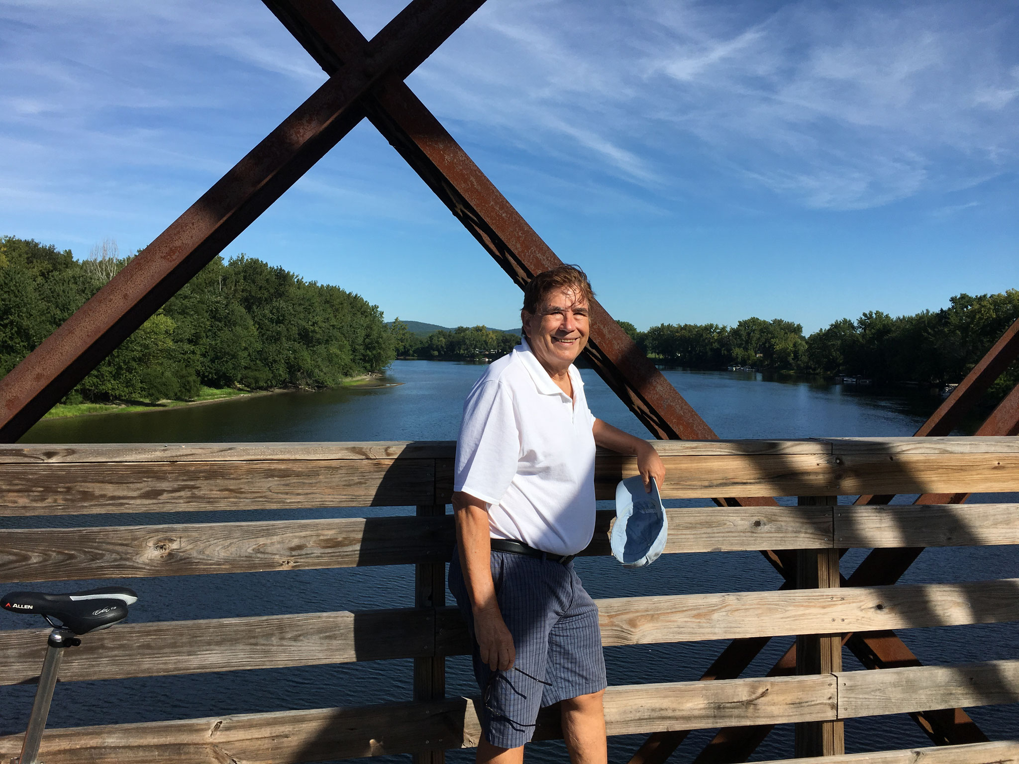 John biking on the Conn. River