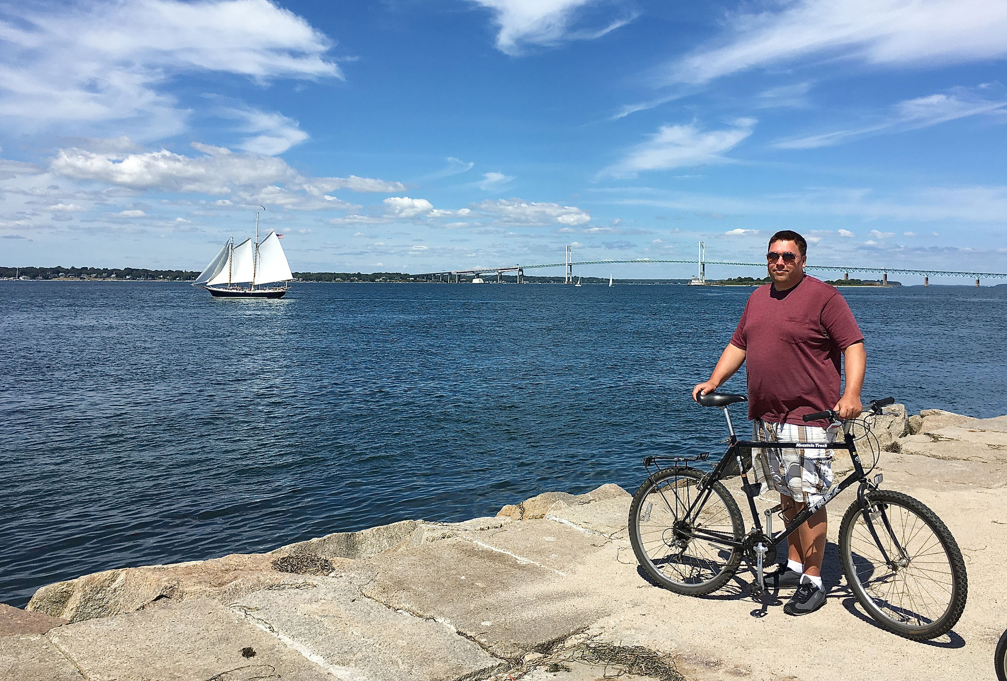 Greg in Newport Harbor, 8-30-2016