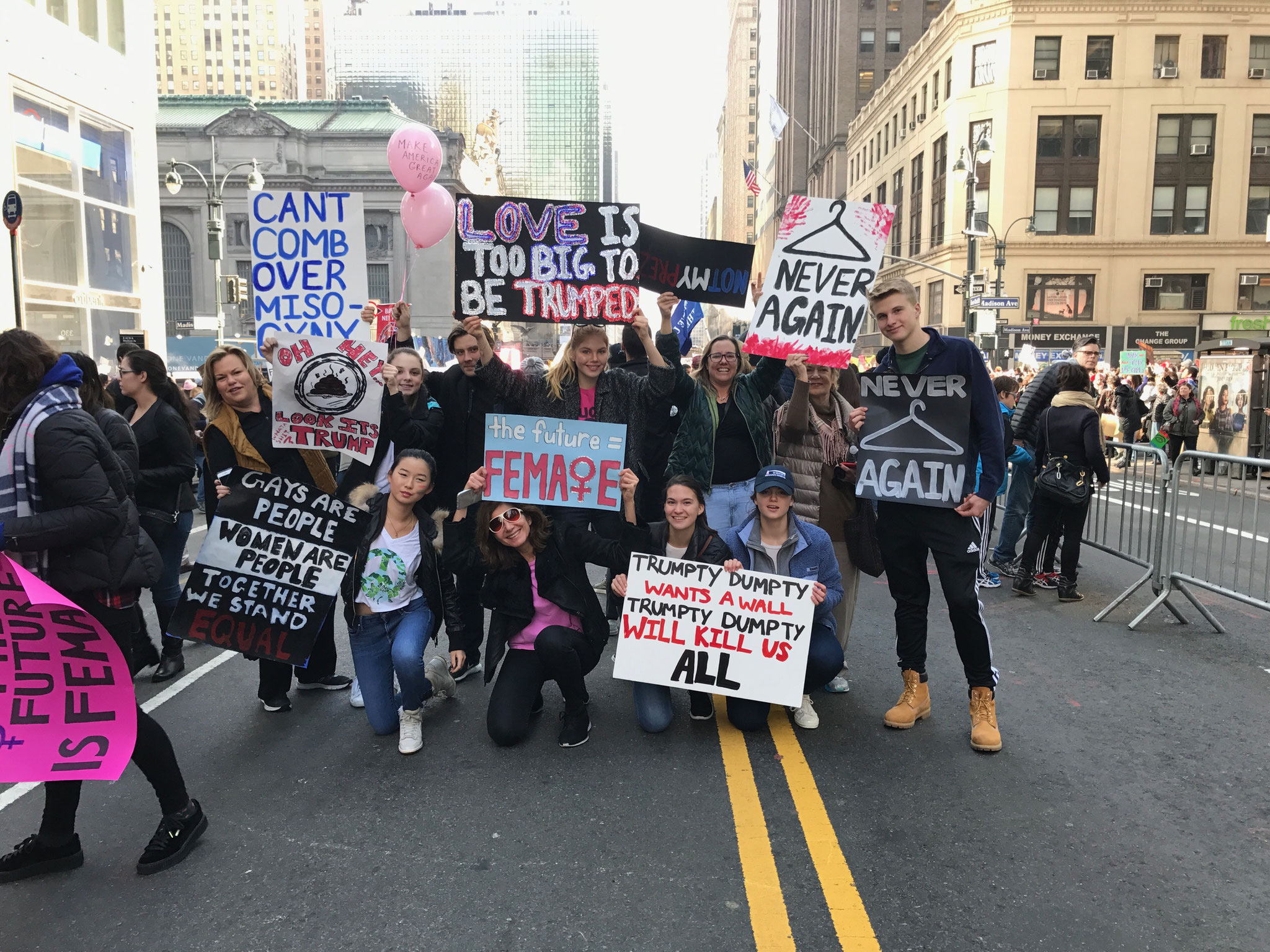 Trump protests in NYC, Jan. 20, 2017