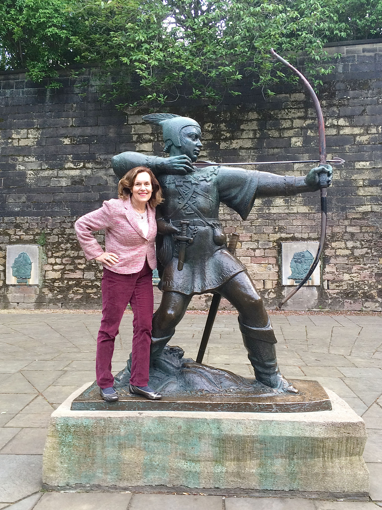 Lorraine with Robinhood in Nottingham