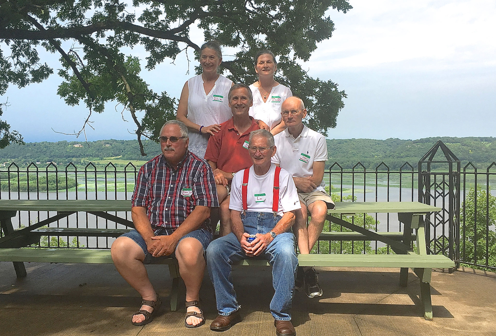 Seated:  Dan and Leo Wagner; Peter & Lynn Wagner; (back row) Diane and Mary Wagner