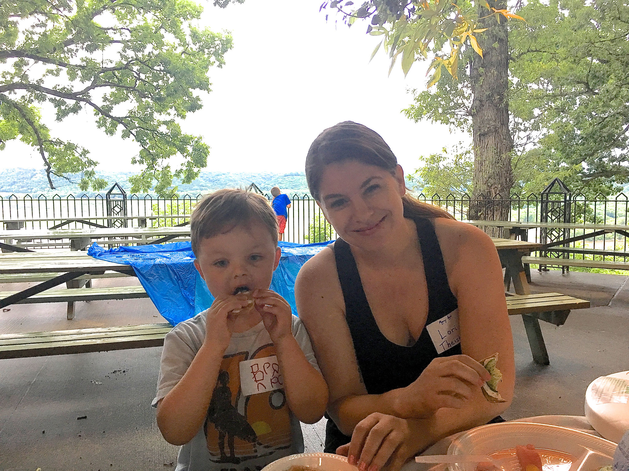 Lori Theisen with her son, Brando