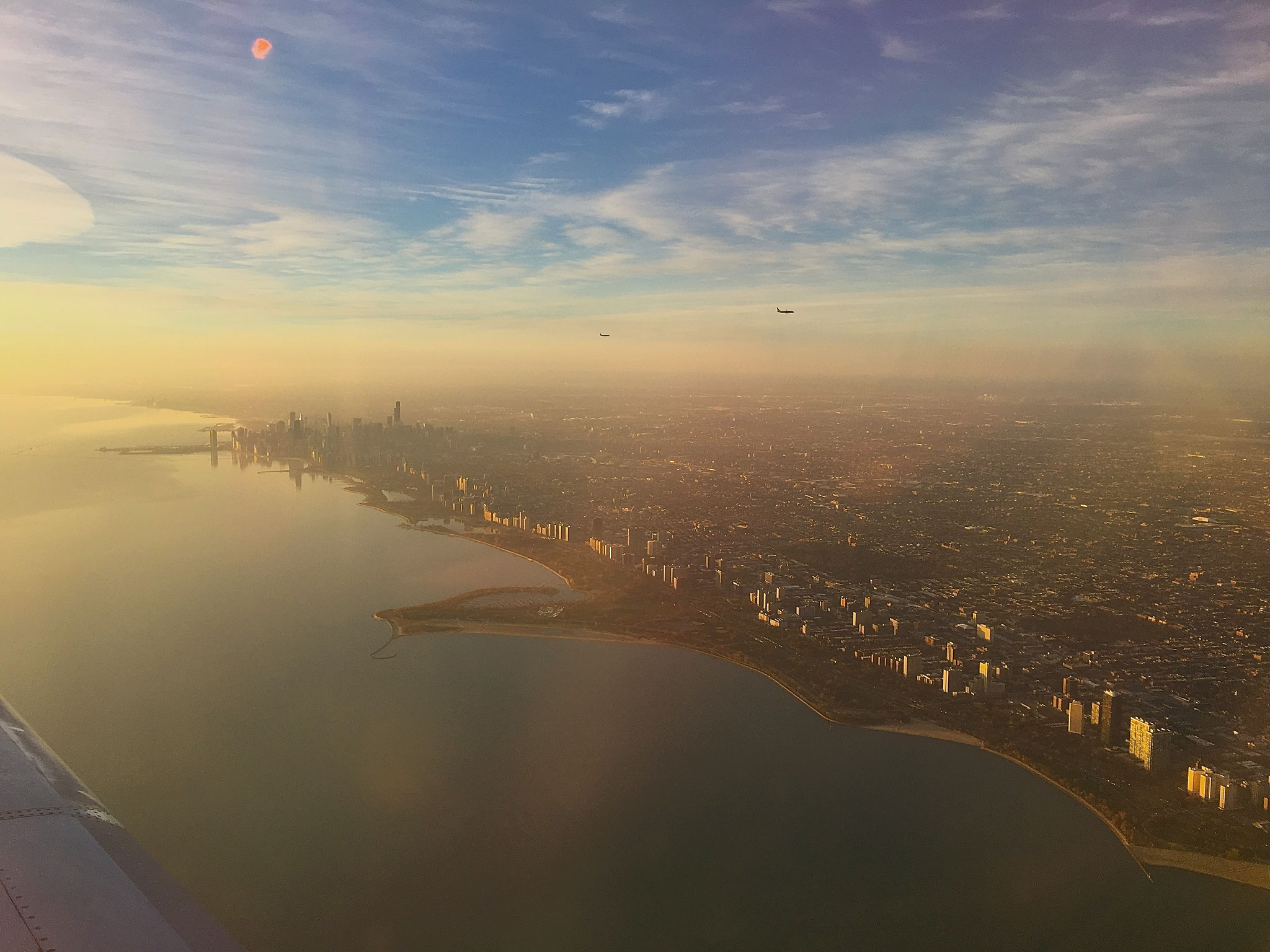 Chicago from the air, 11-27-17