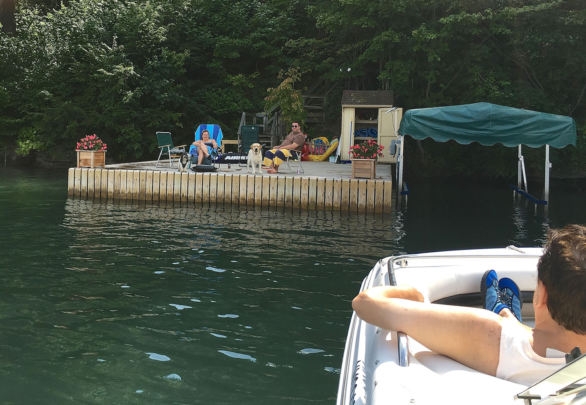 Celeste & Greg on the dock at Skaneateles Lake