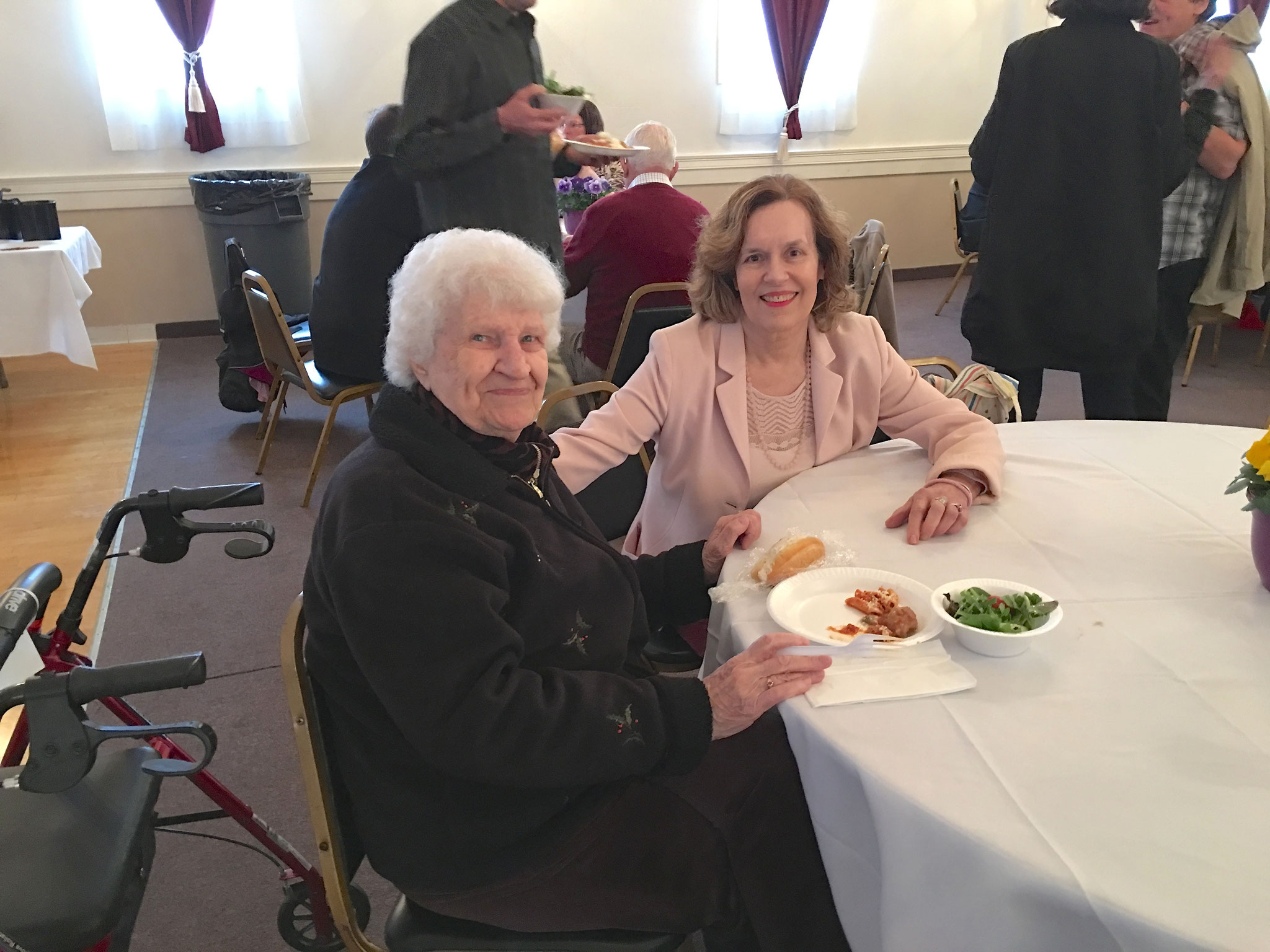 Detta & Lorraine at the luncheon after the funeral