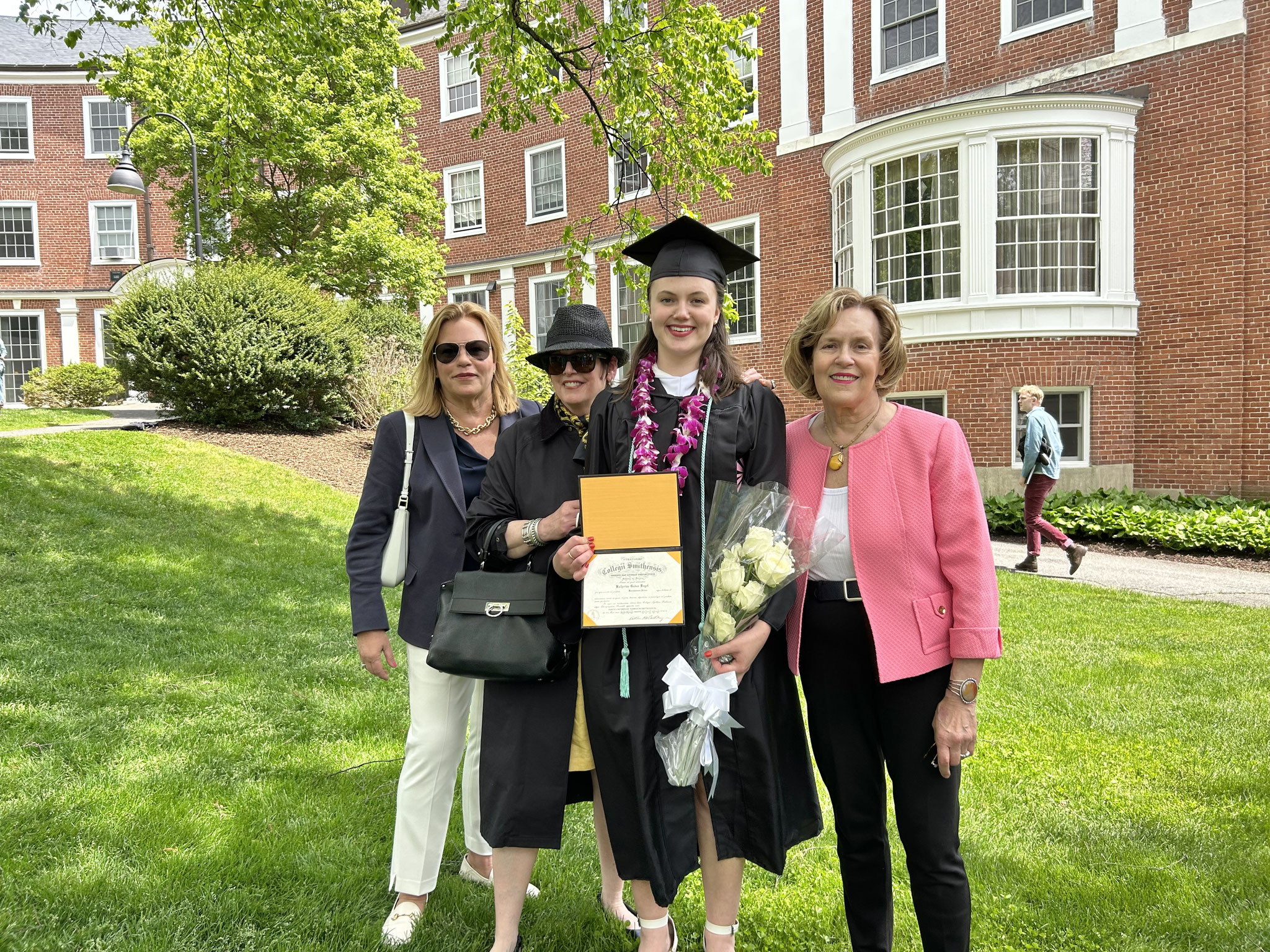 Celeste, Liz Scheller, Kate & Lorraine after the graduation-all Smith graduates