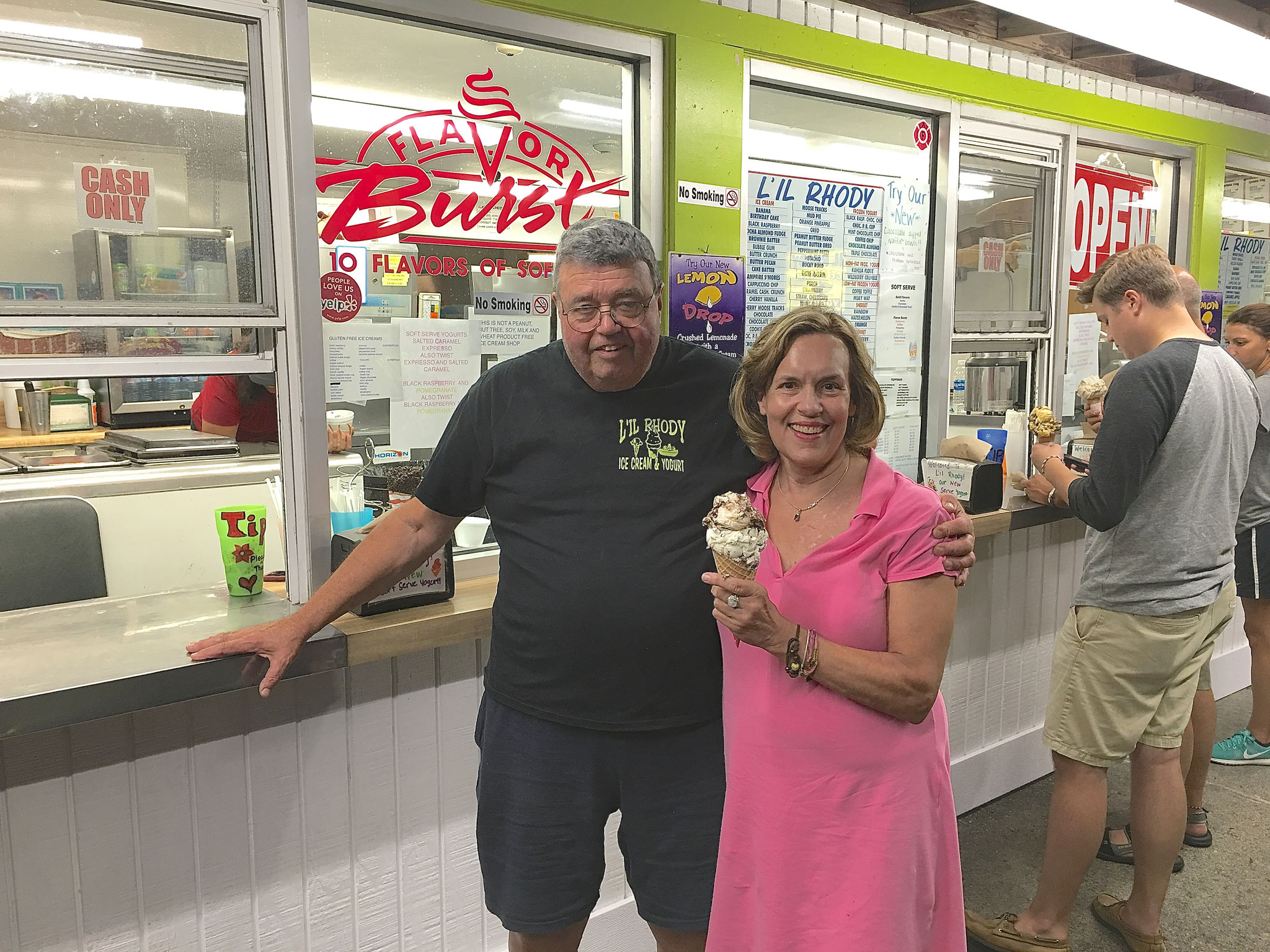 Bill & first cousin Lorraine...Yummy ice cream..