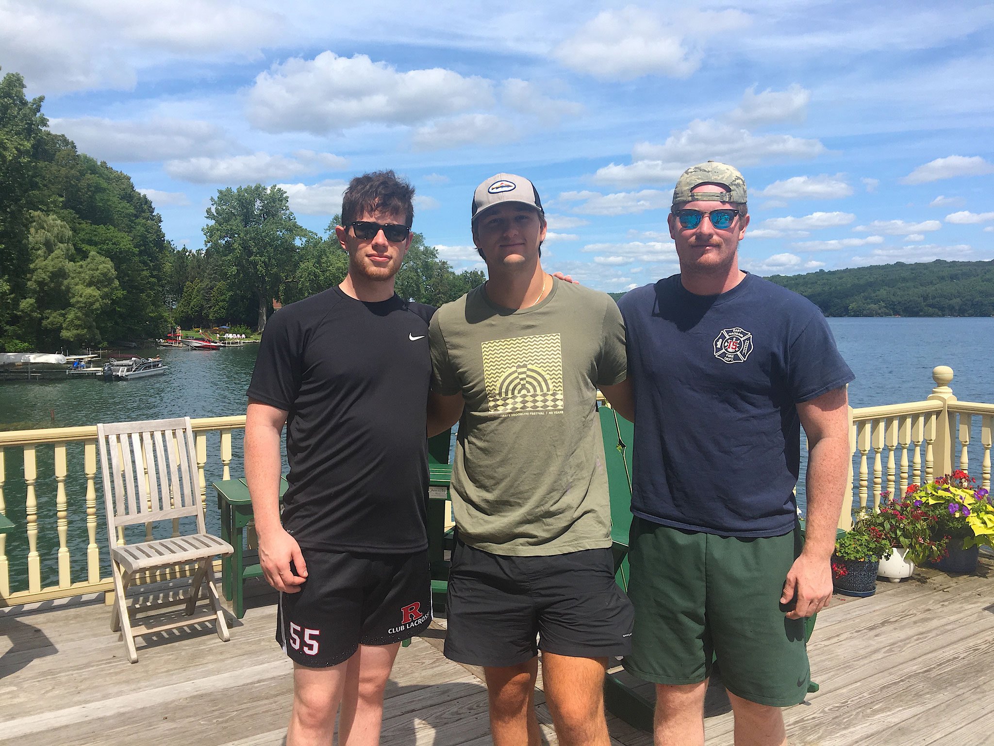 Josh ?, Jack, and Noah Kagel, Skaneateles, NY summer, 2021