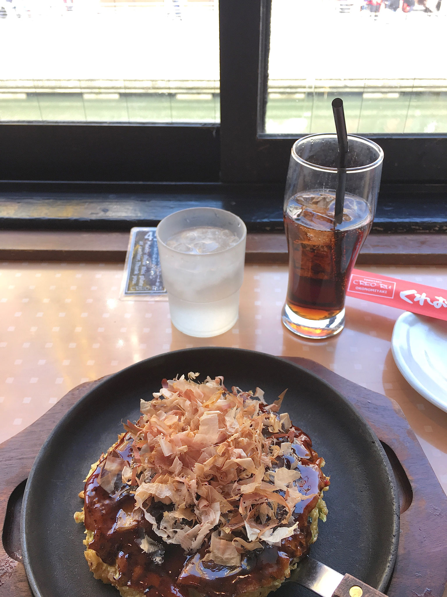 Okonomiyaki ( cabbage pancakes and pork)