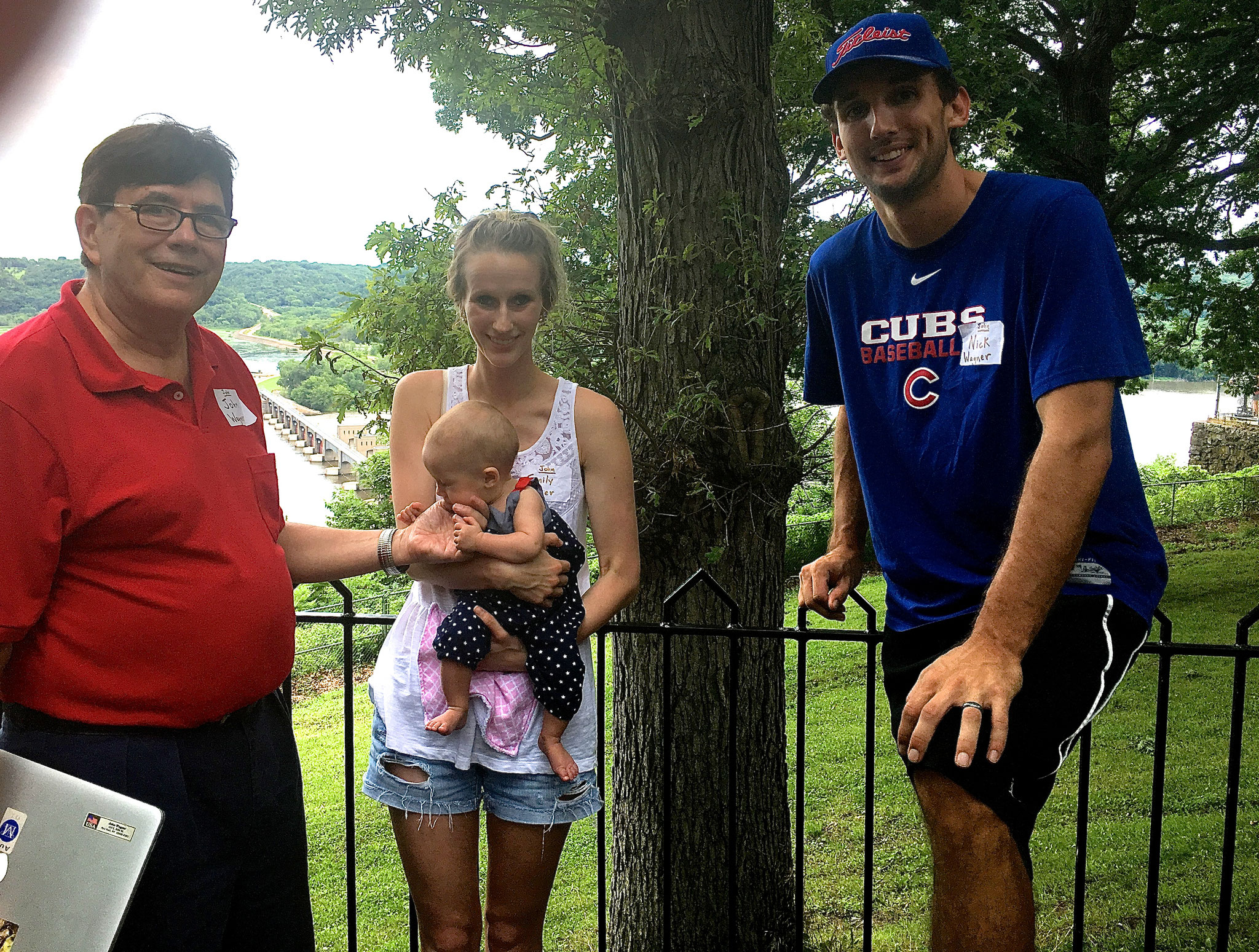 John Wagner has his finger devoured by Cadence with her parents, Emily and Nick Wagner