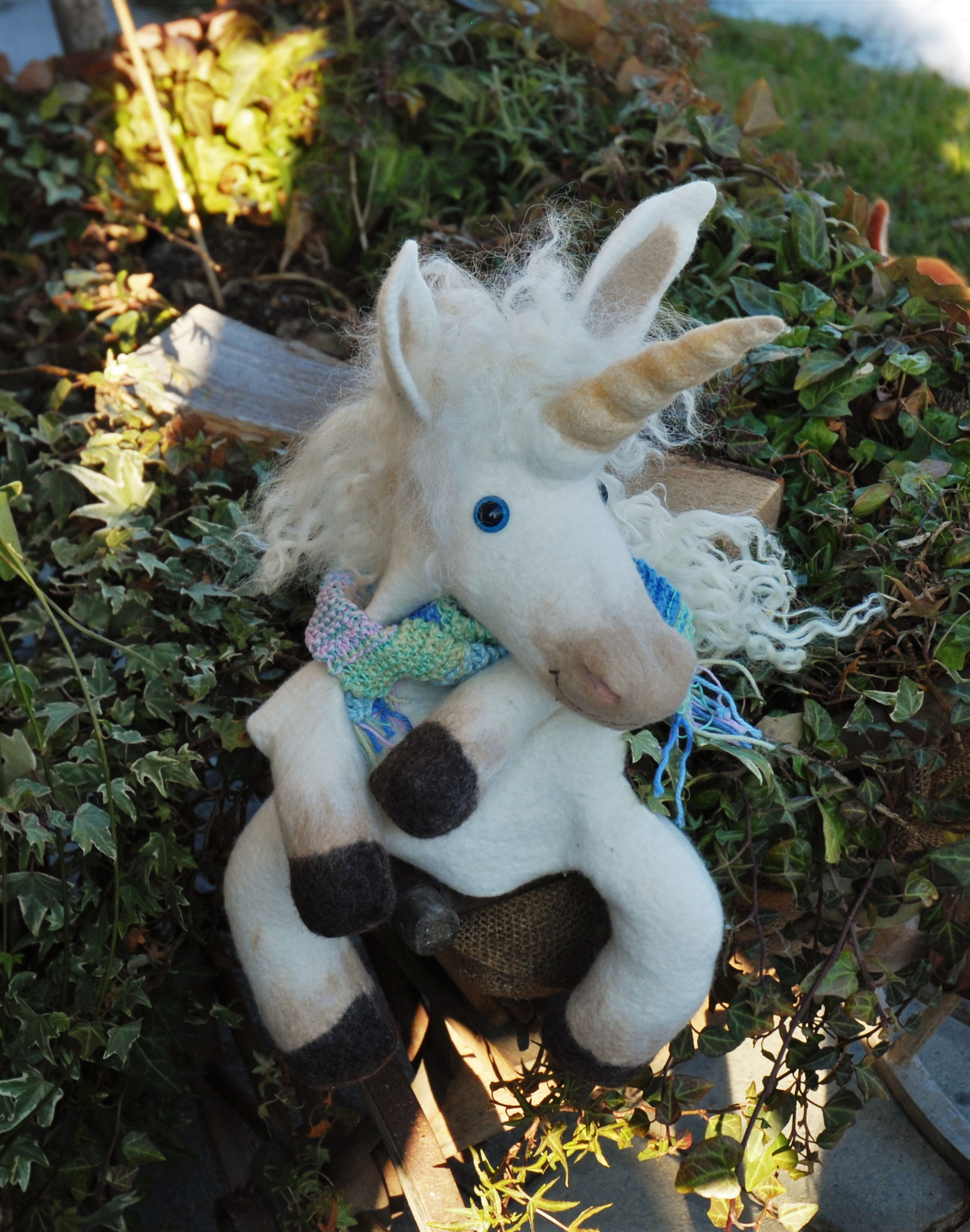 Einhorn als Handpuppe