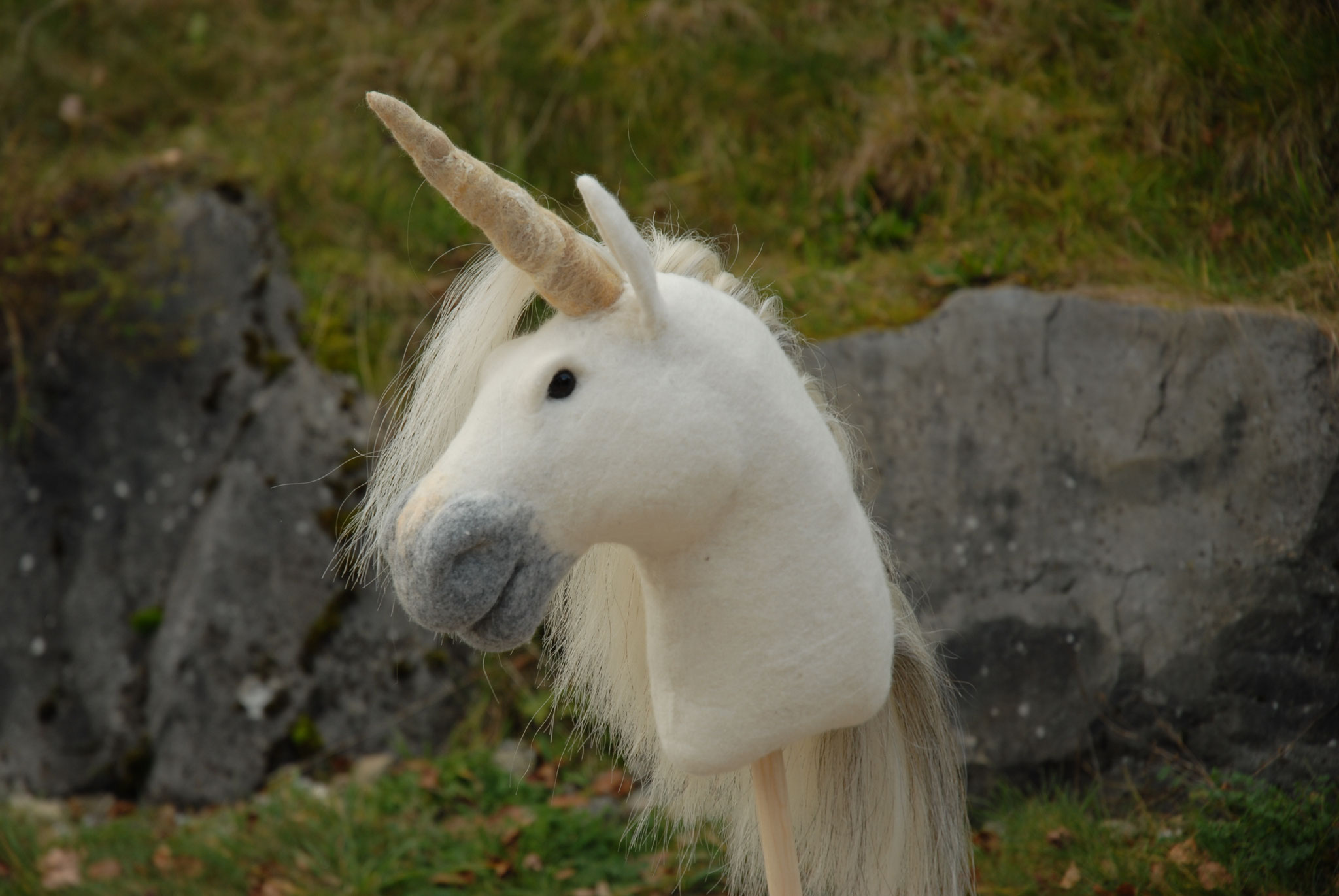 Hobby Horse/Steckenpferd mit Echthaarmähne