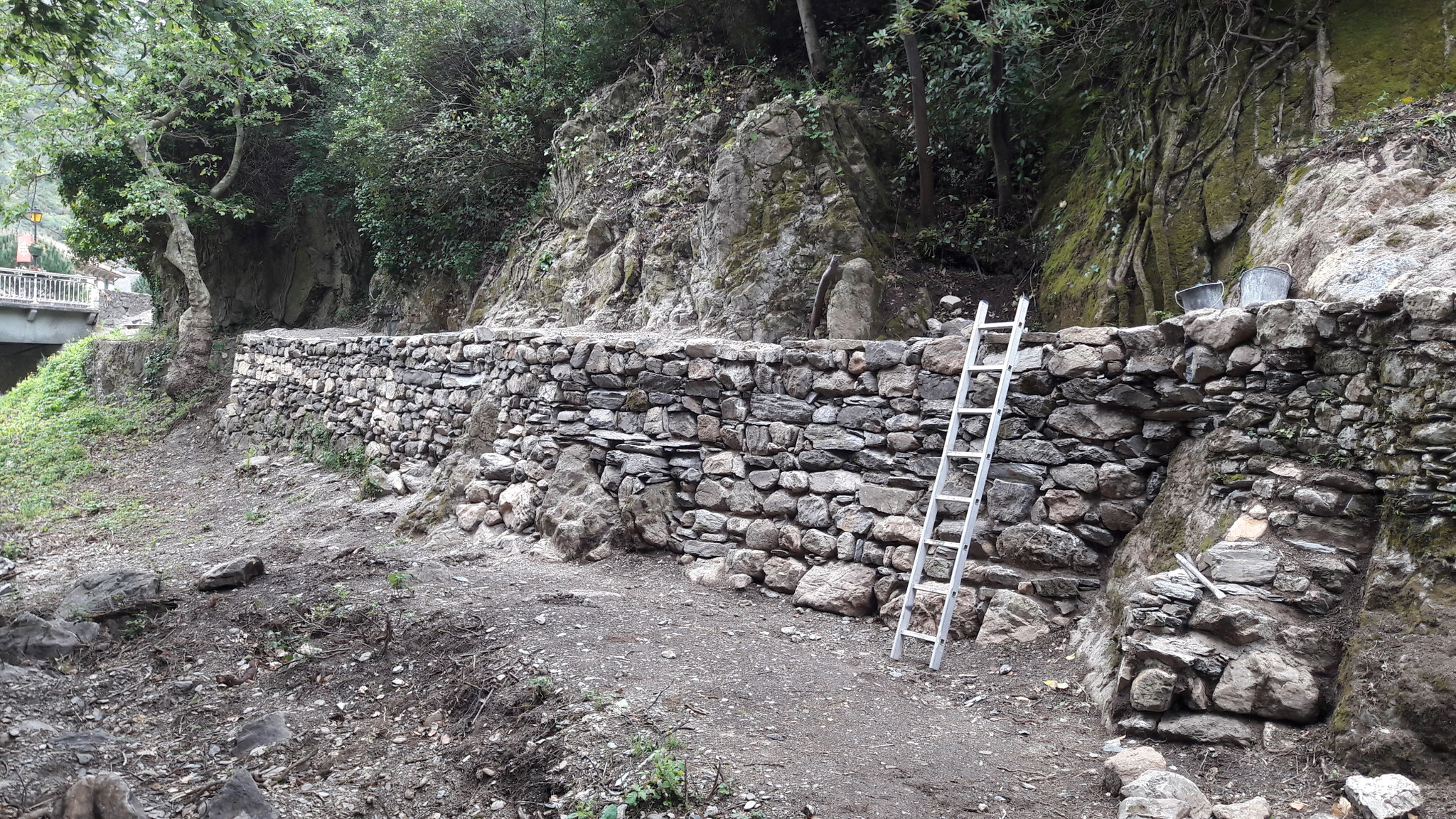 Mur  de soutainement fini