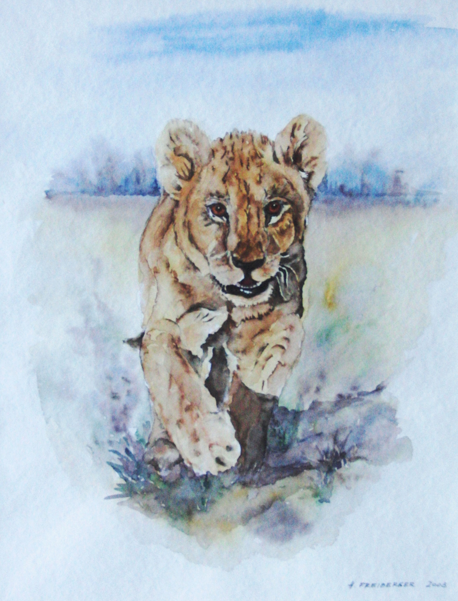 ART HFrei- "Tiger" - Aquarell - 2003