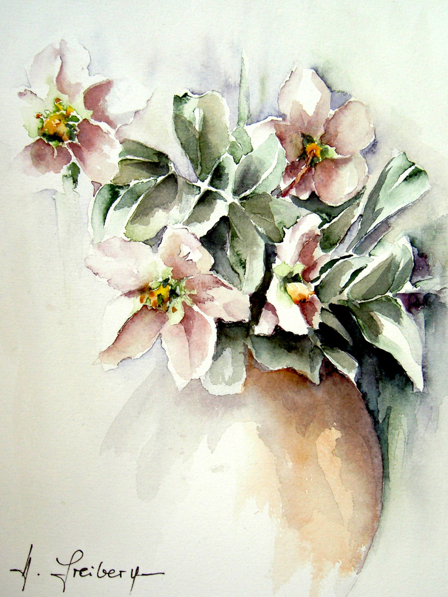 ART HFrei - "Blumengruß" - Aquarell - 2005