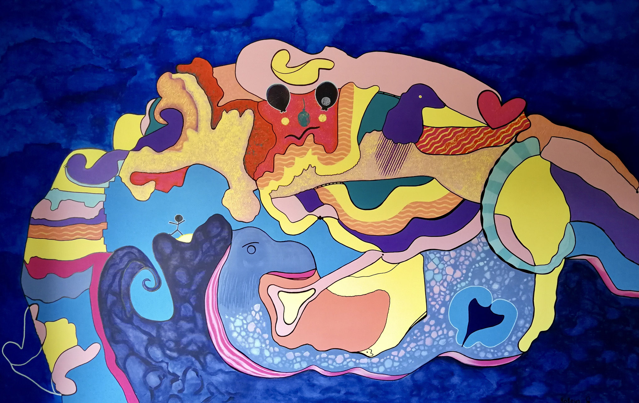 The circus. 2021, canvas, mixed-media