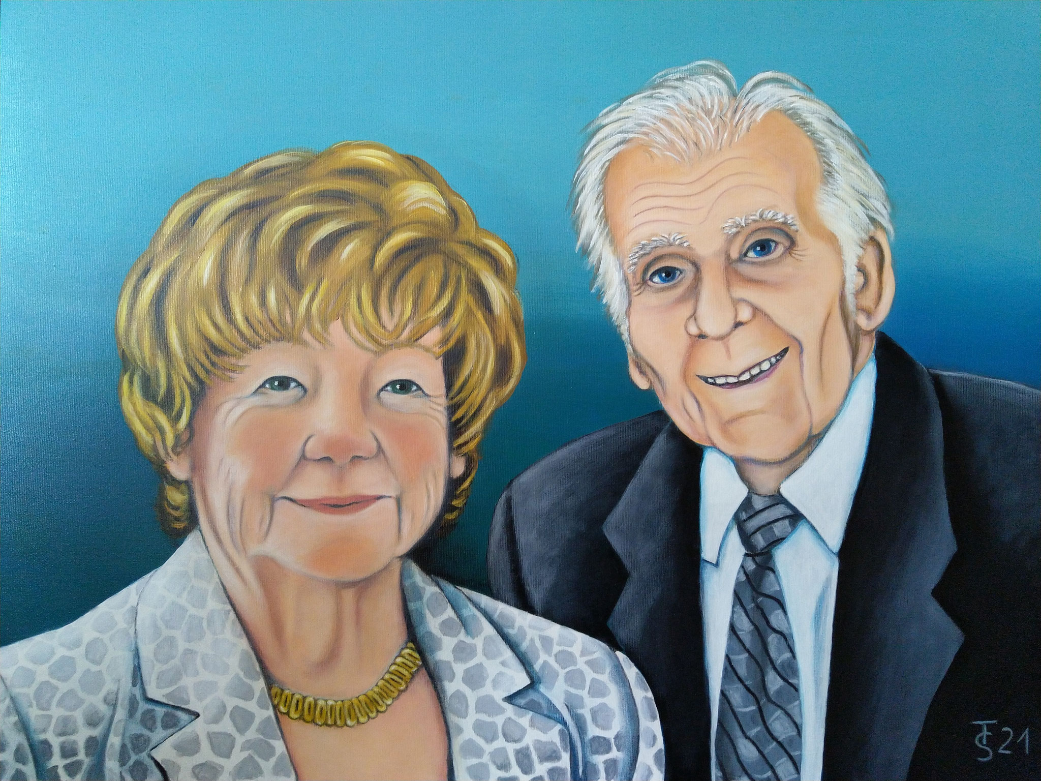 Nicoles Großeltern _  (Acryl auf Leinwand, 80 x 60 cm) 