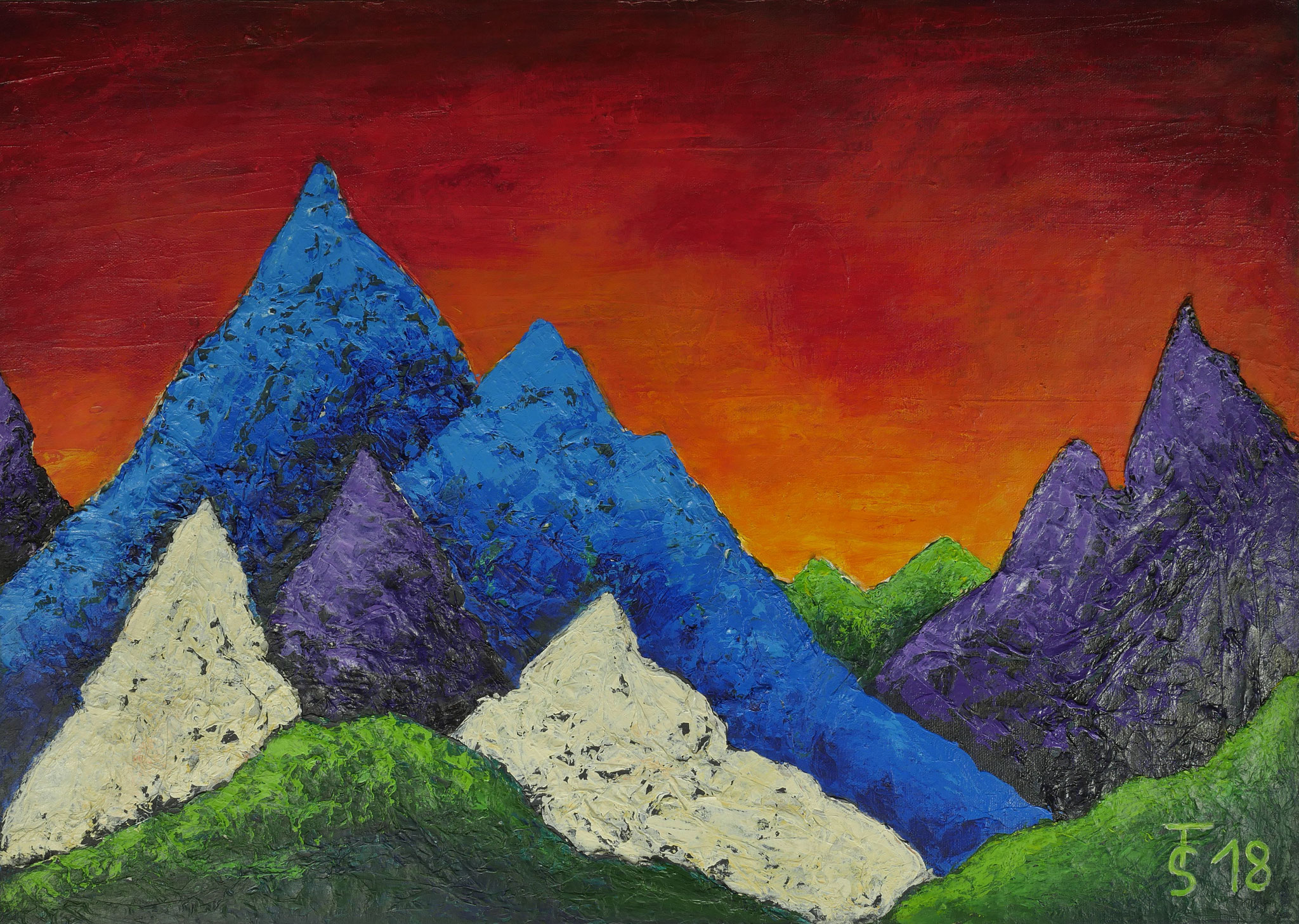 Berg-Magie  _  (Acryl auf Leinwand, 70 x 50 cm)