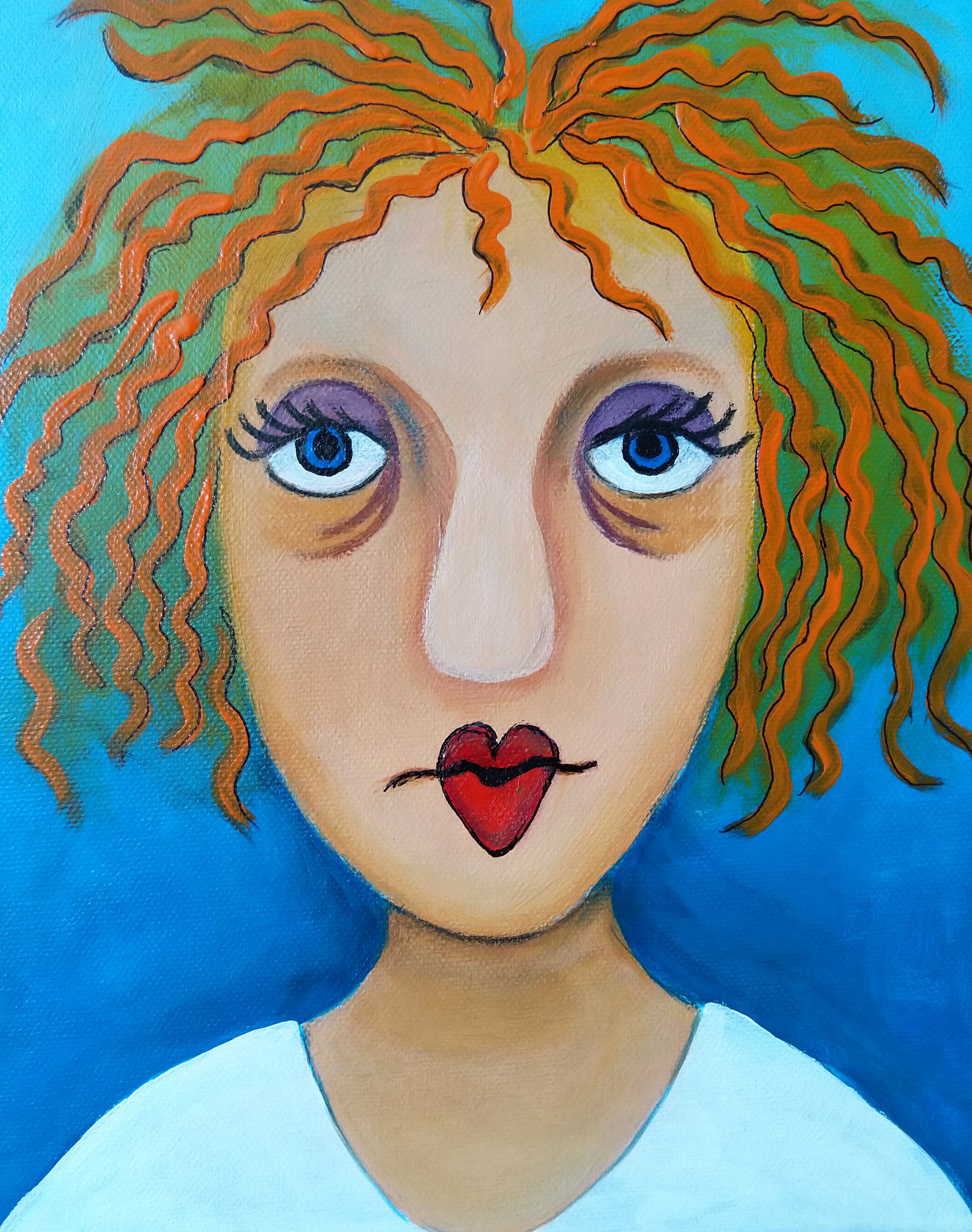 Alte Schachtel : Else  _  (Acryl auf Leinwand, 24 x 30 cm)