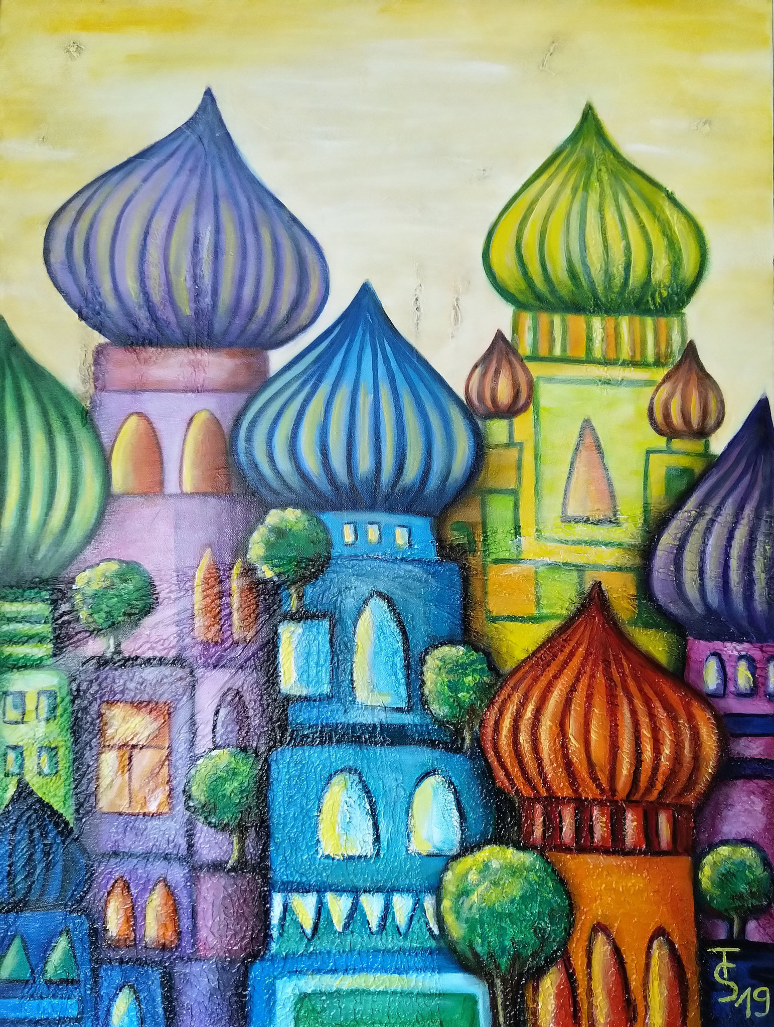Zwiebeltürme _ (Acryl auf Leinwand, 60 x 80 cm) 