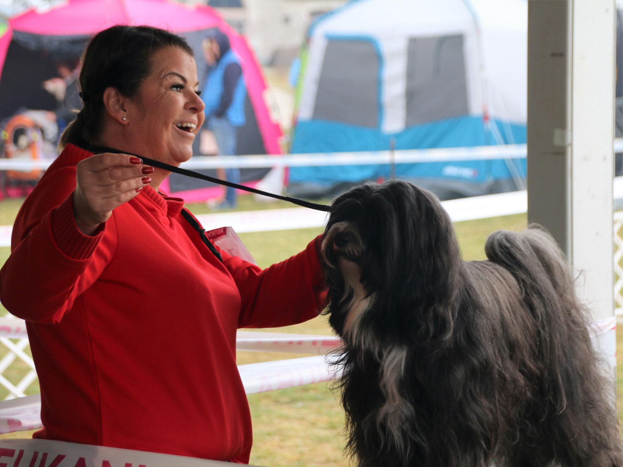 Manuela mit Cham-ba im Oktober in Komarom