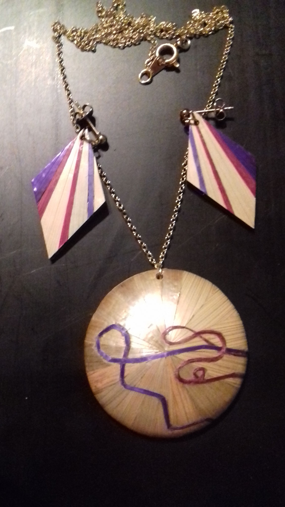 Parure collier + boucles d'oreilles