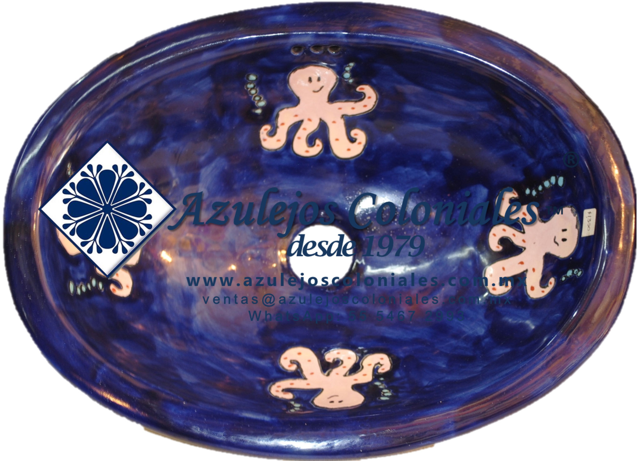 Pulpitos Lilas Fondo Azul Deslavado