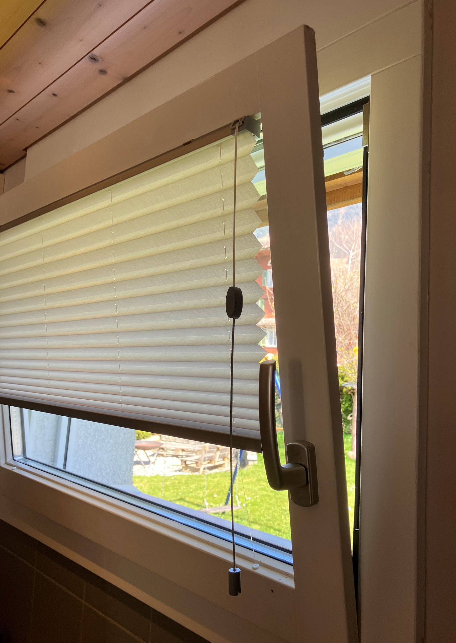 Plissee mit Pendelhilfe