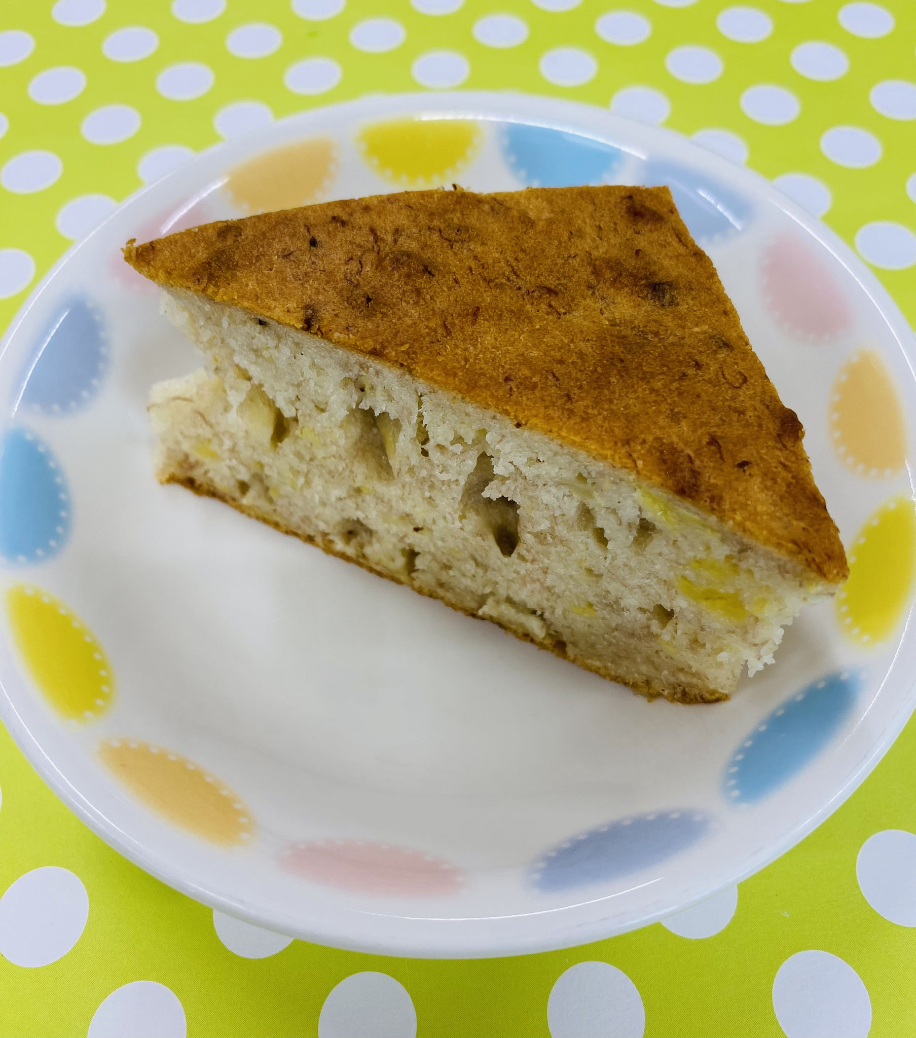 9/26　バナナケーキ　牛乳
