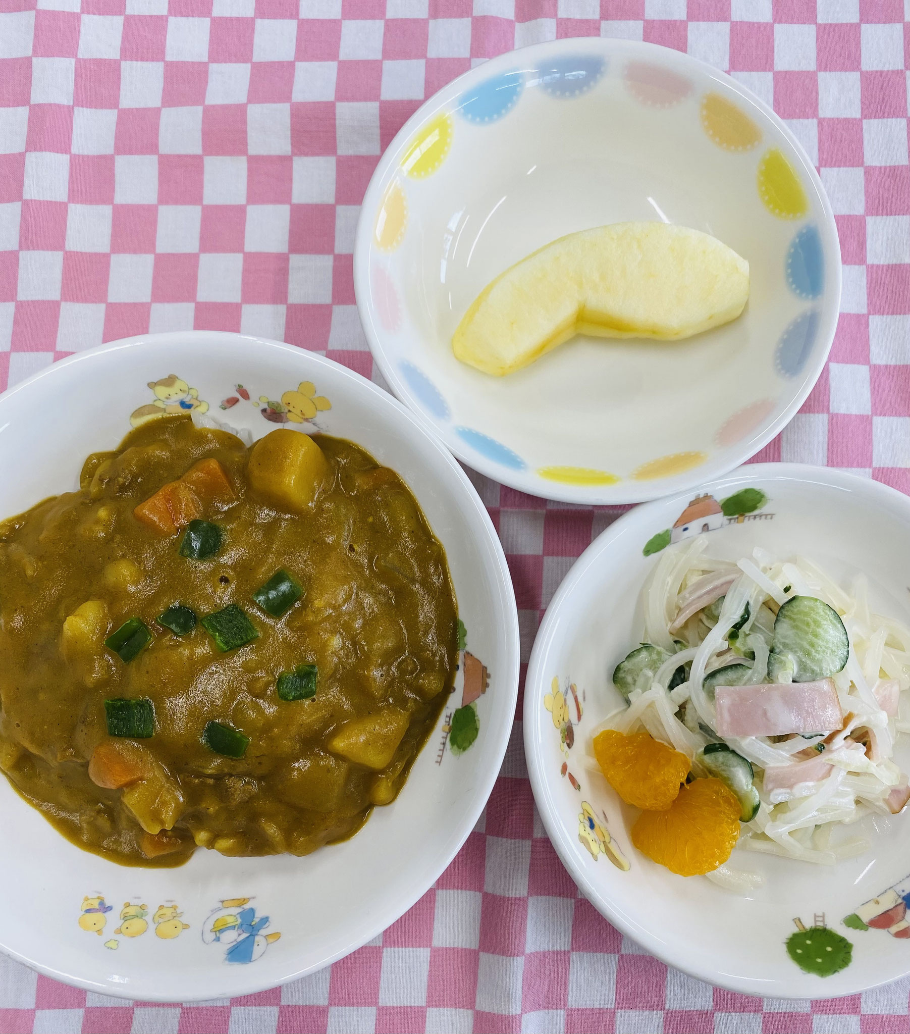 12/24 カレーライス　春雨サラダ　りんご