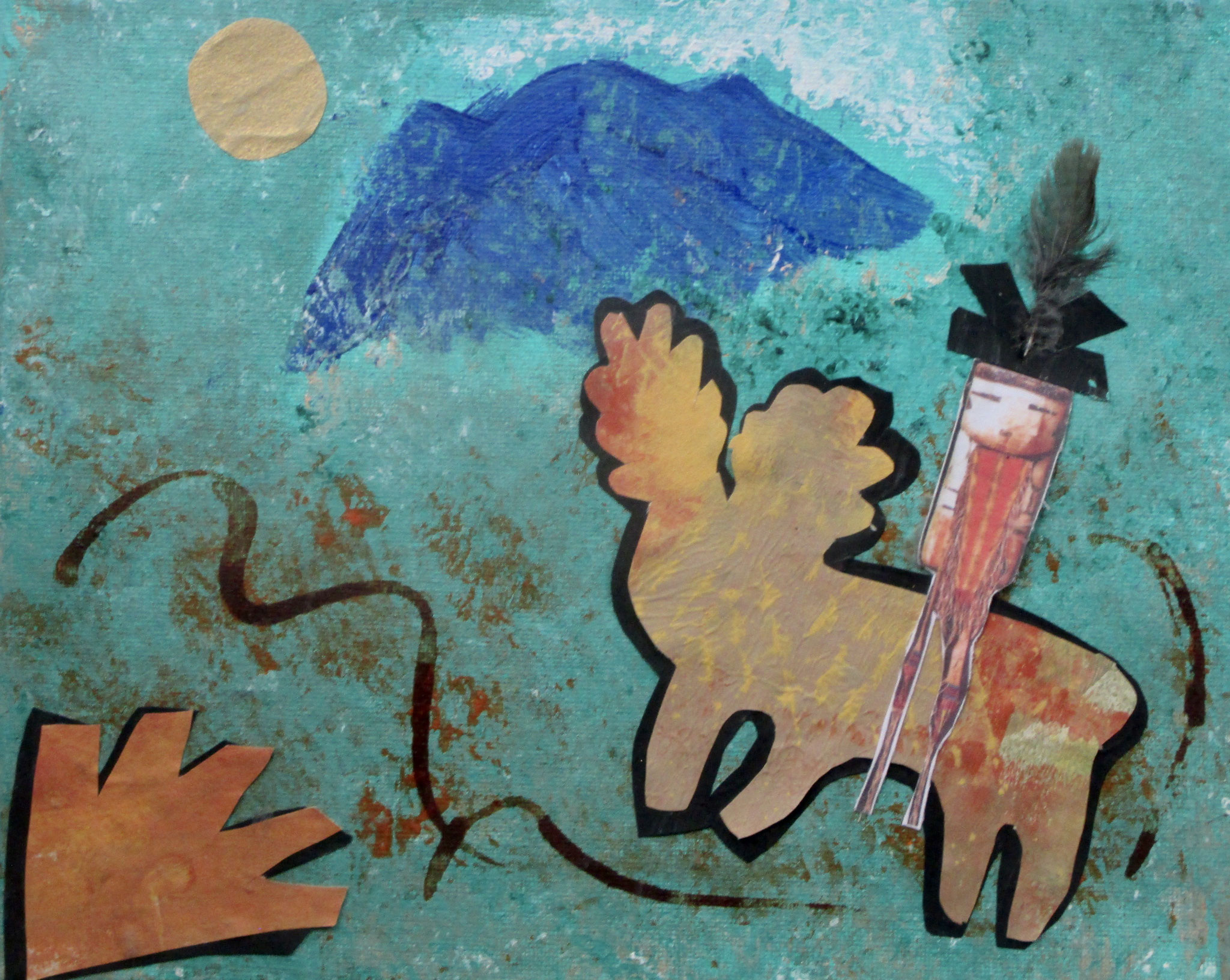 Shalako Mana (Cloud Maiden) mixed media, 8 x 10 SOLD