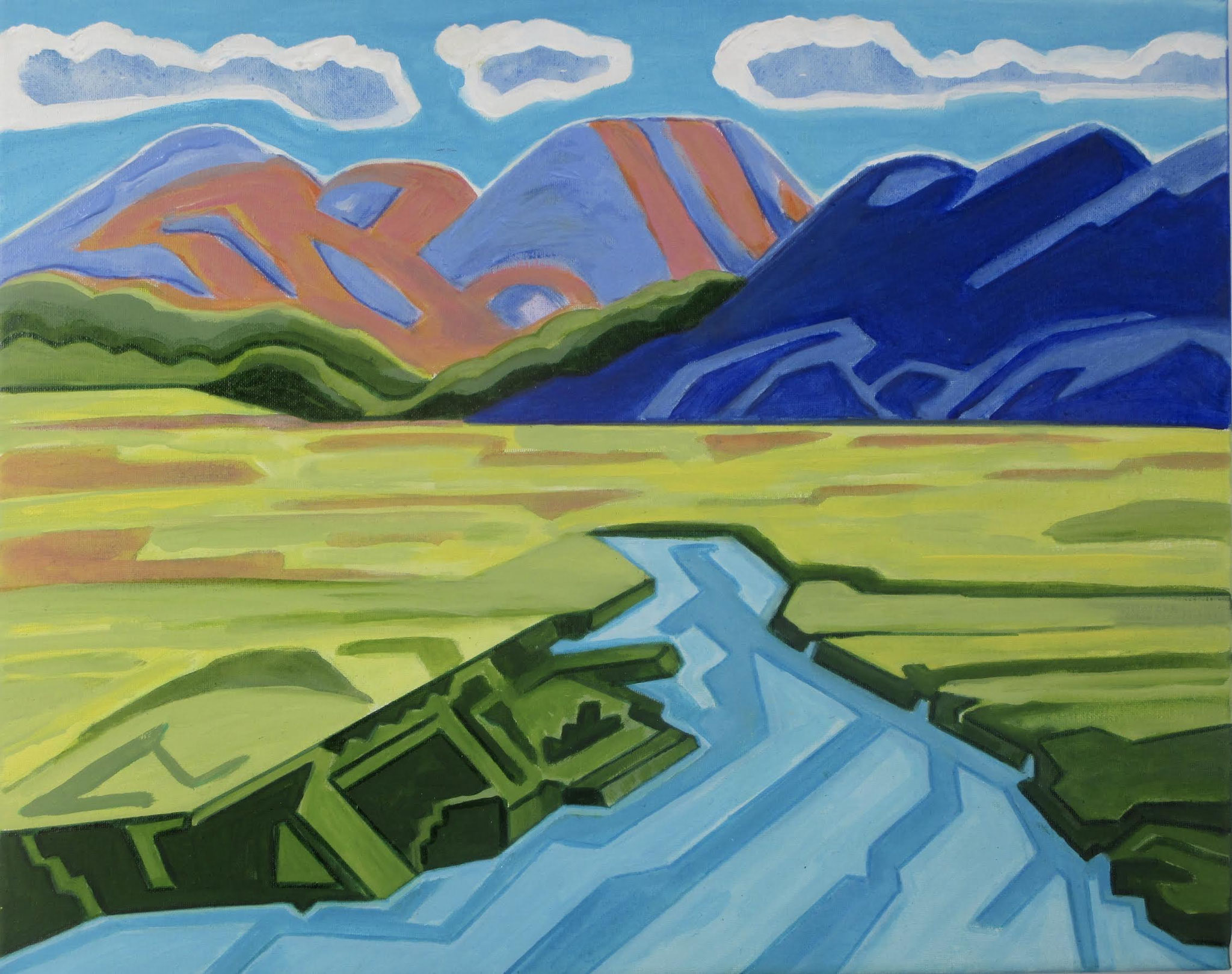 Valles Caldera, acrylic on canvas, 20 x 16