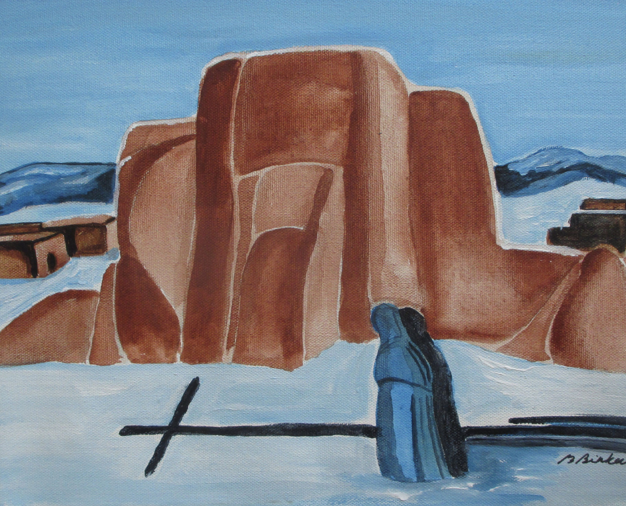 Pilgrimage, oil on canvas, 11 x14