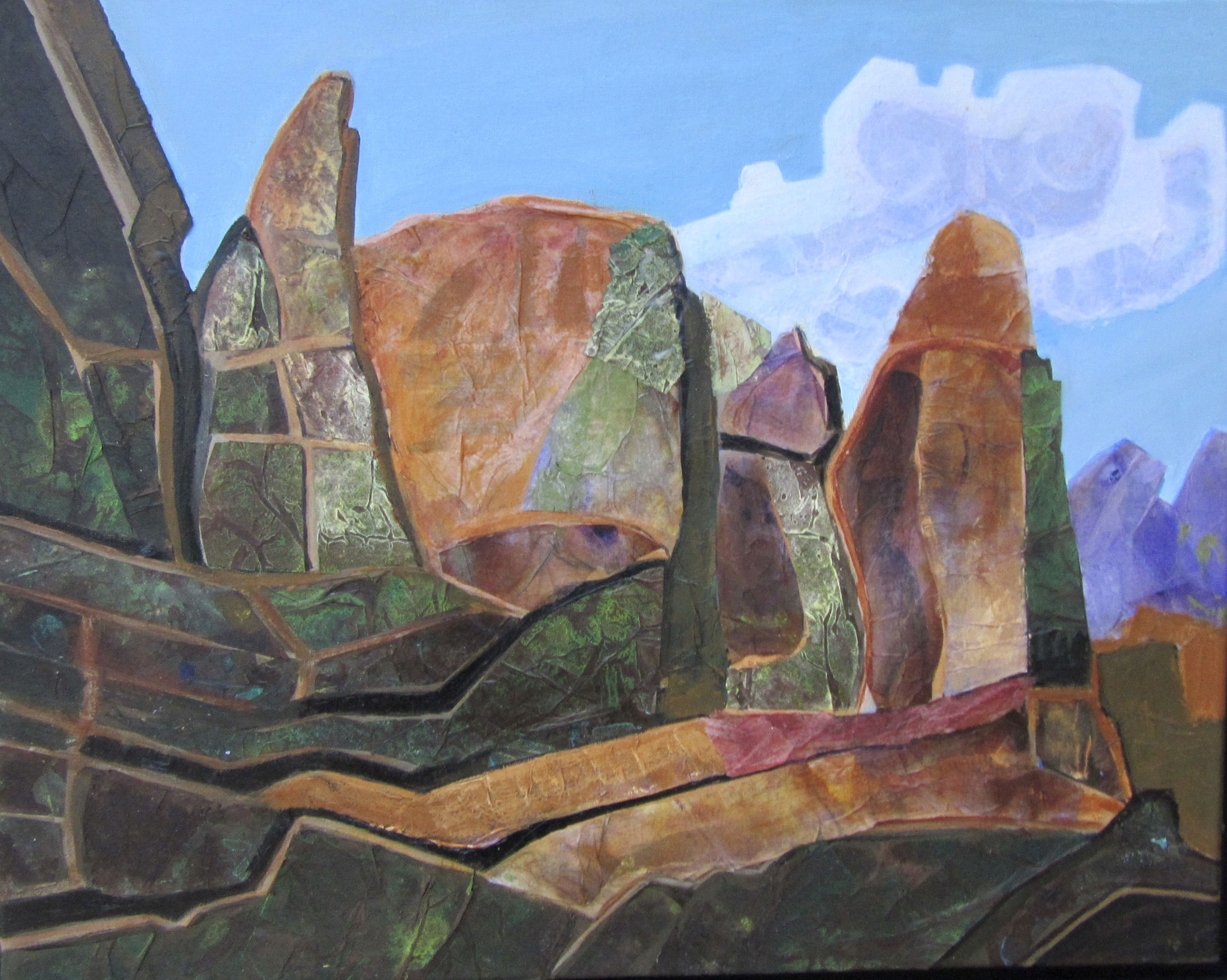 Kasha-Katuwe (Tent Rocks), mixed media 16x20