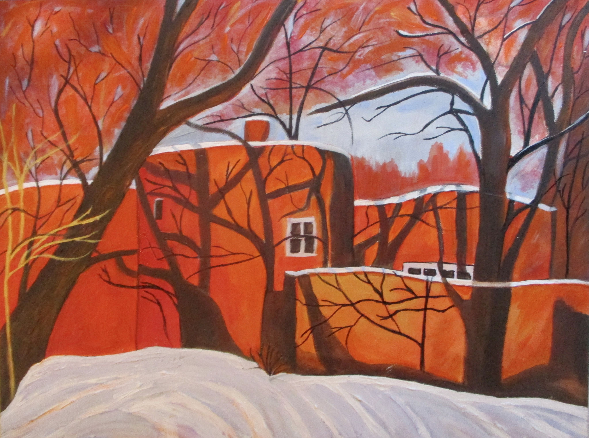 Winter's Glow, oil on canvas, 24 x 18 SOLD