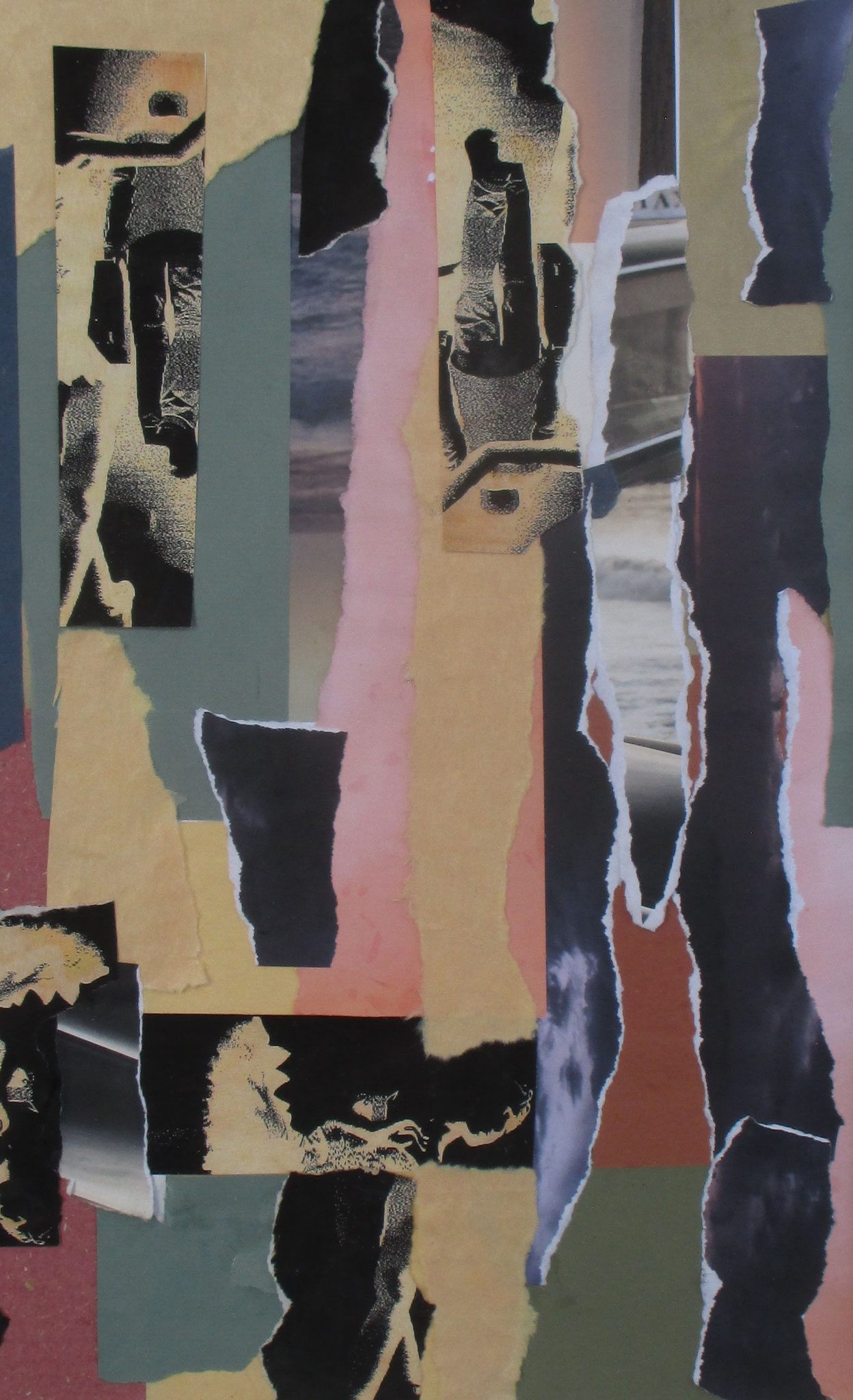Pure Abstraction II, watercolor, collage, 16 x 20 matted