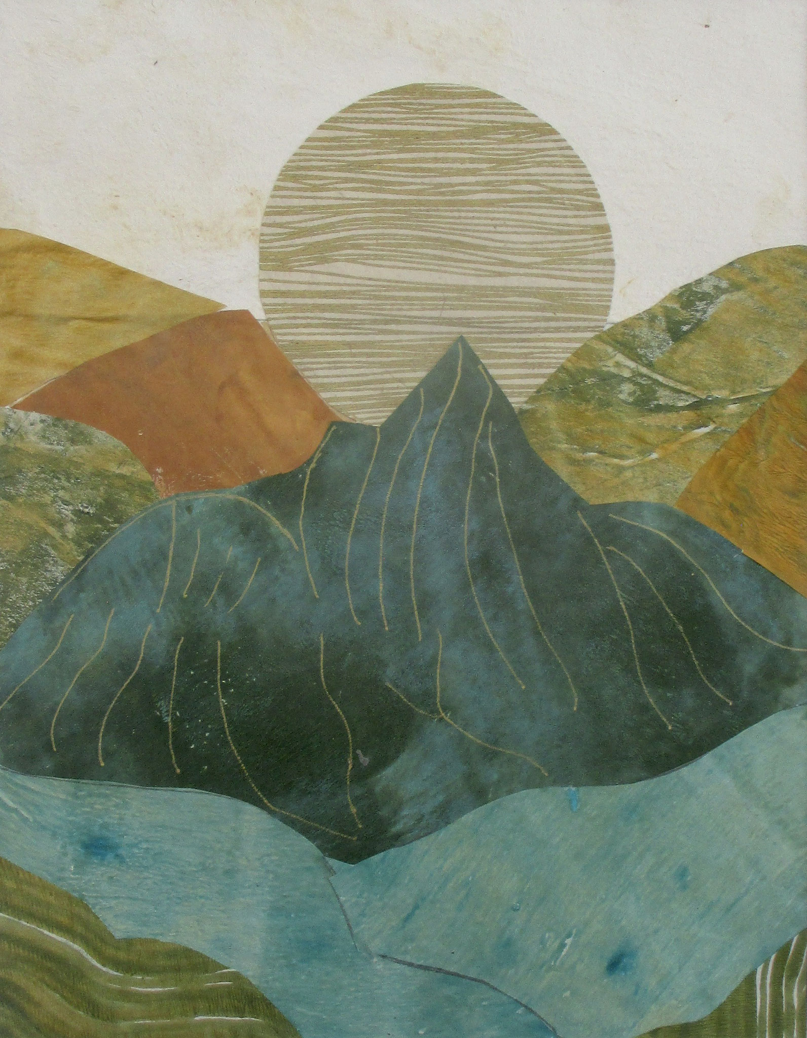 Morning Sunrise, mixed media on paper, 18 x 14