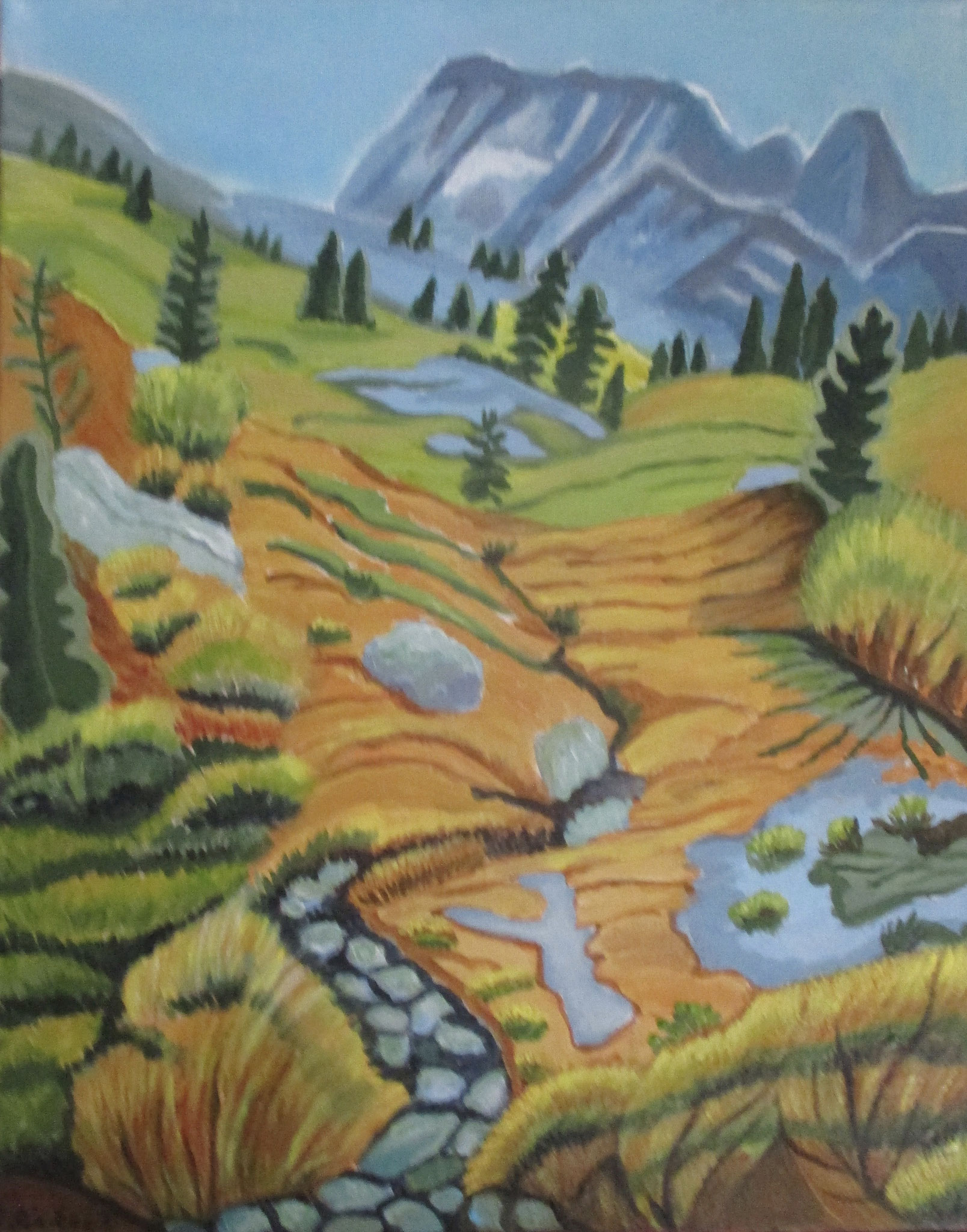 Costilla Creek, oil on canvas, 20 x 16