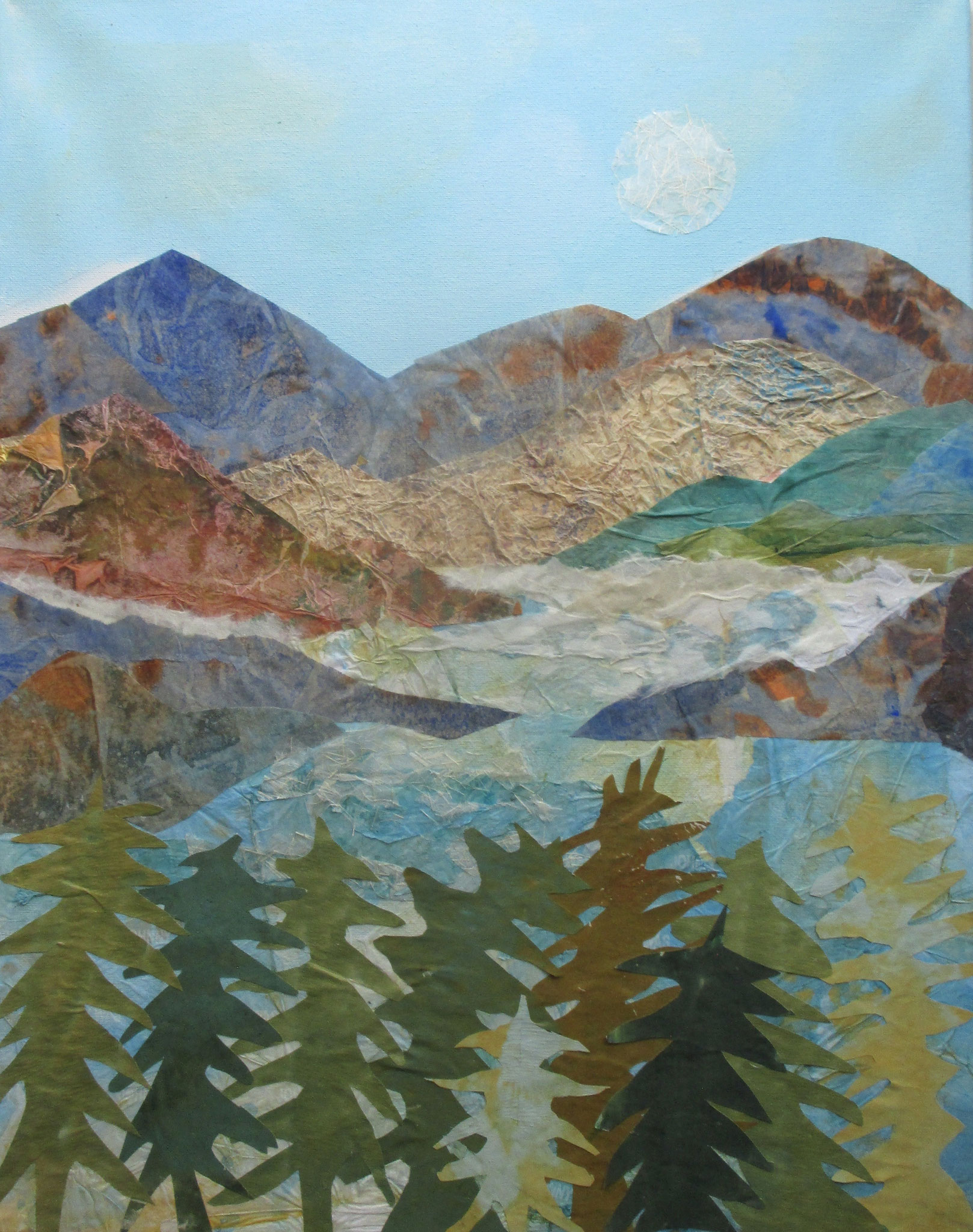 Spring Snowmelt, mixed media, 20 x 16