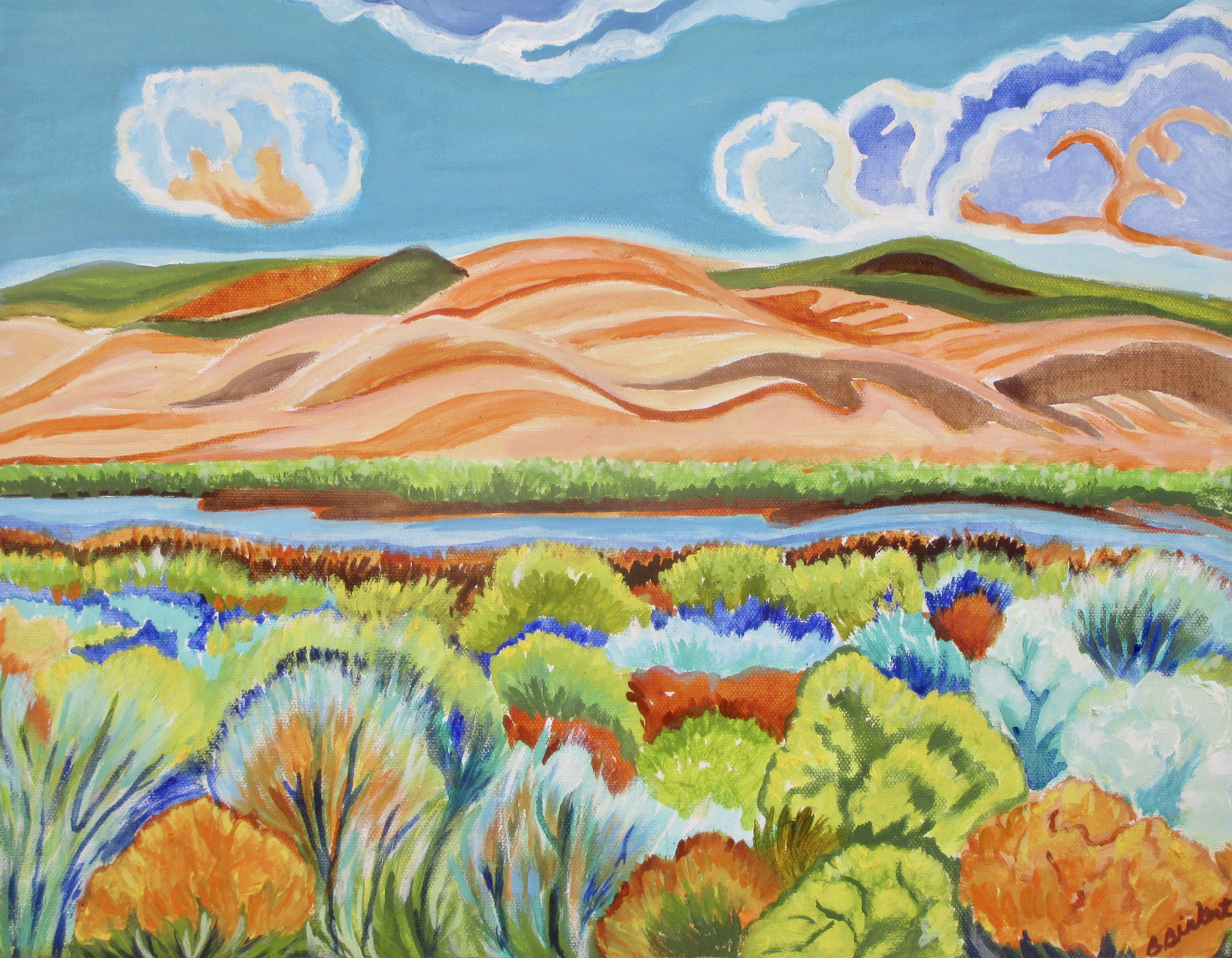 Santa Fe Spring, oil on canvas, 18 x 14