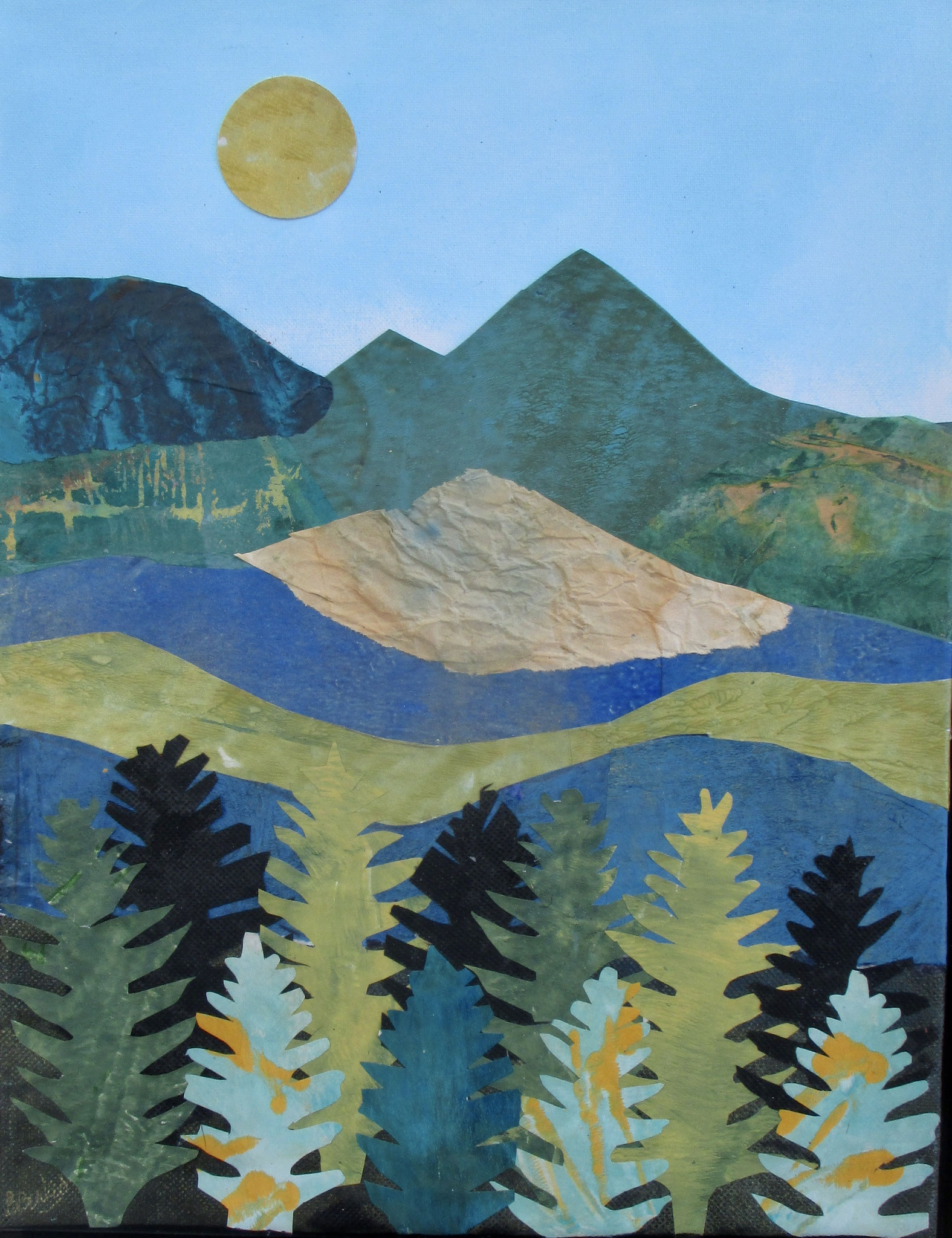 At Twilight, mixed media, 18x14