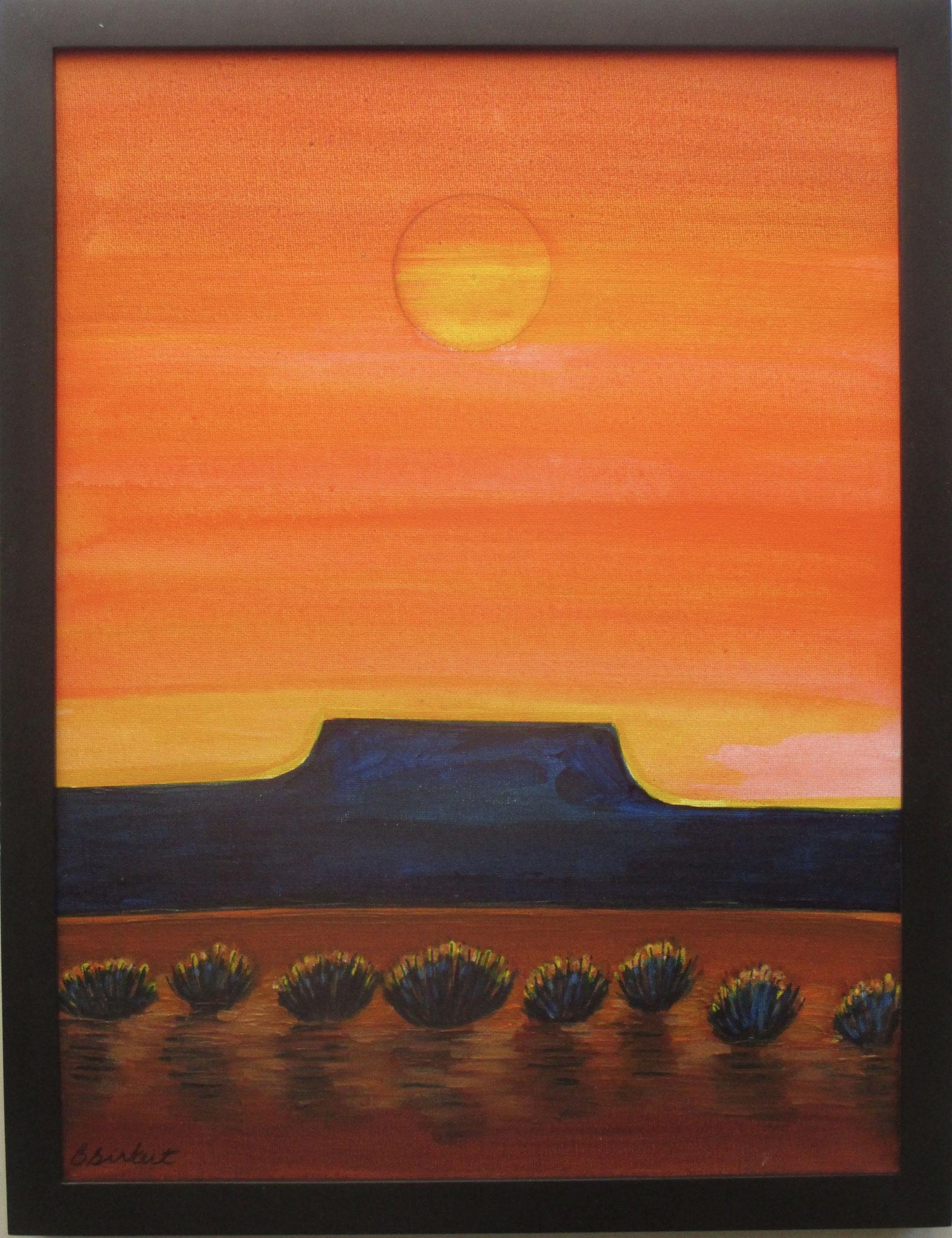 Coral Sunset, acrylic on canvas, 12 x 16 