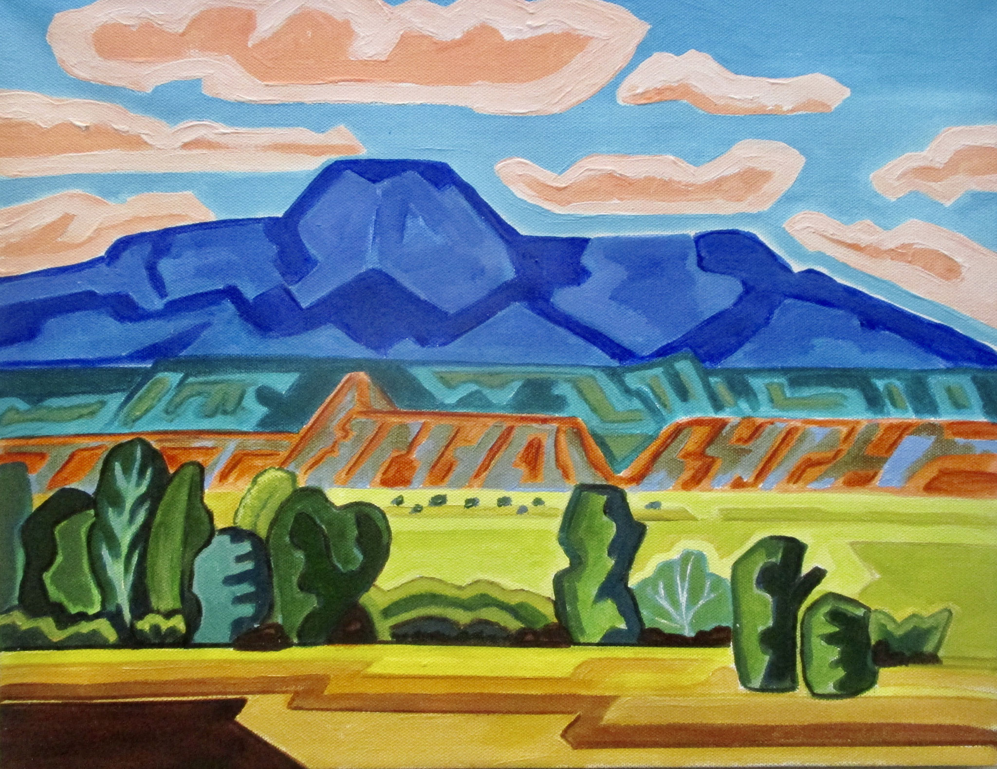 Ghost Ranch, acrylic on canvas, 18 x 14 SOLD