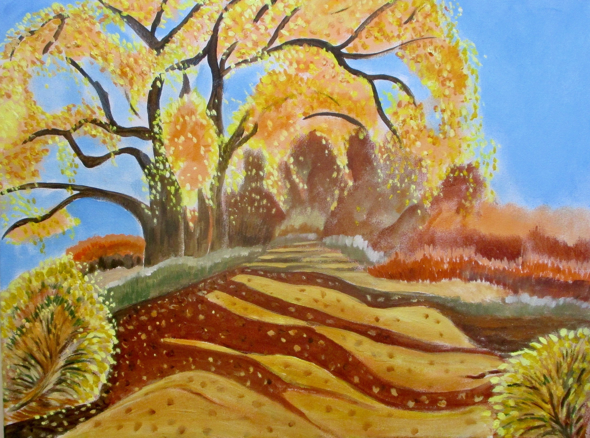 Golden Autumn, oil on canvas, 18 x 24