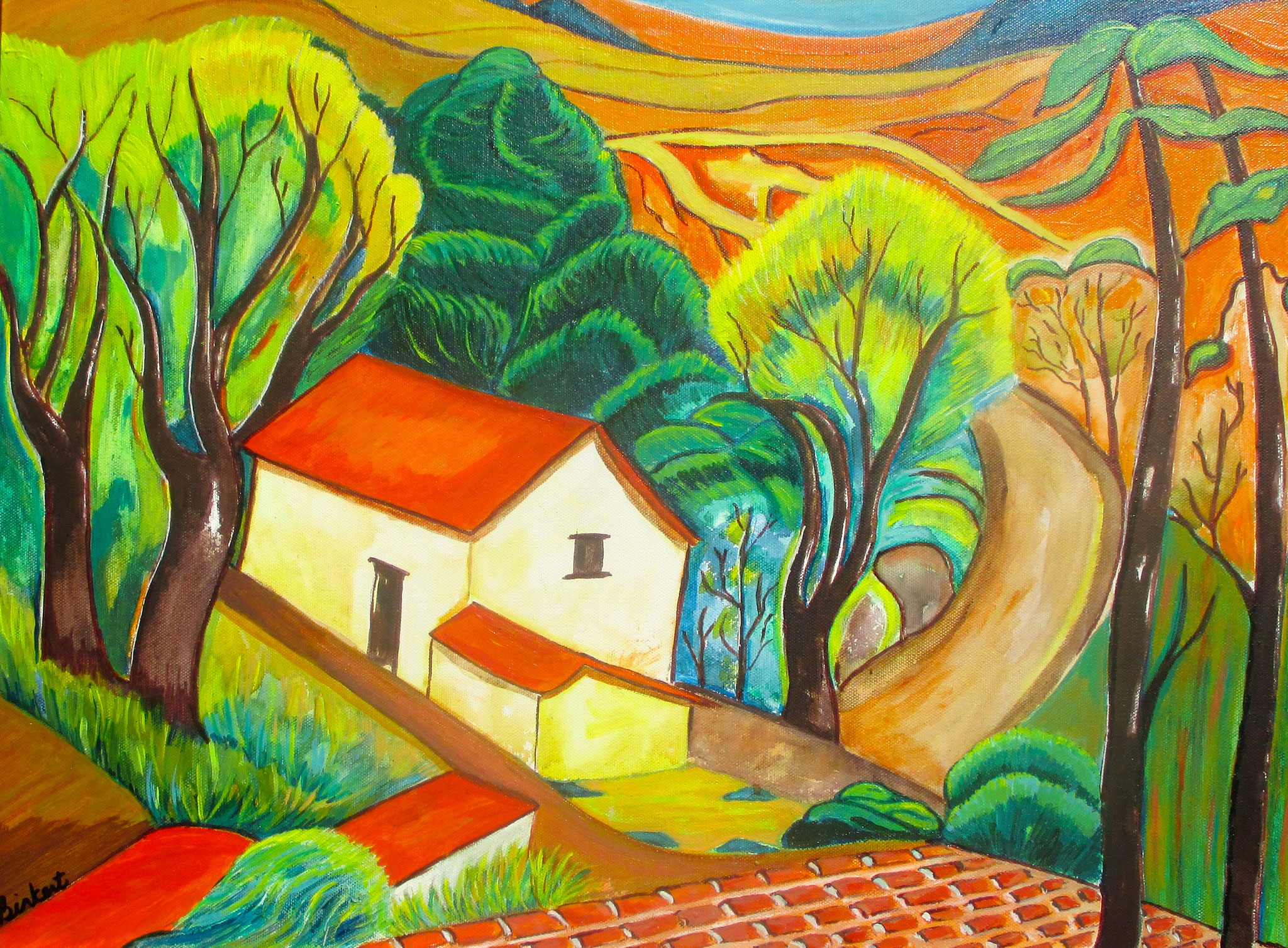 Hacienda, acrylic on canvas, 24 x 18 SOLD