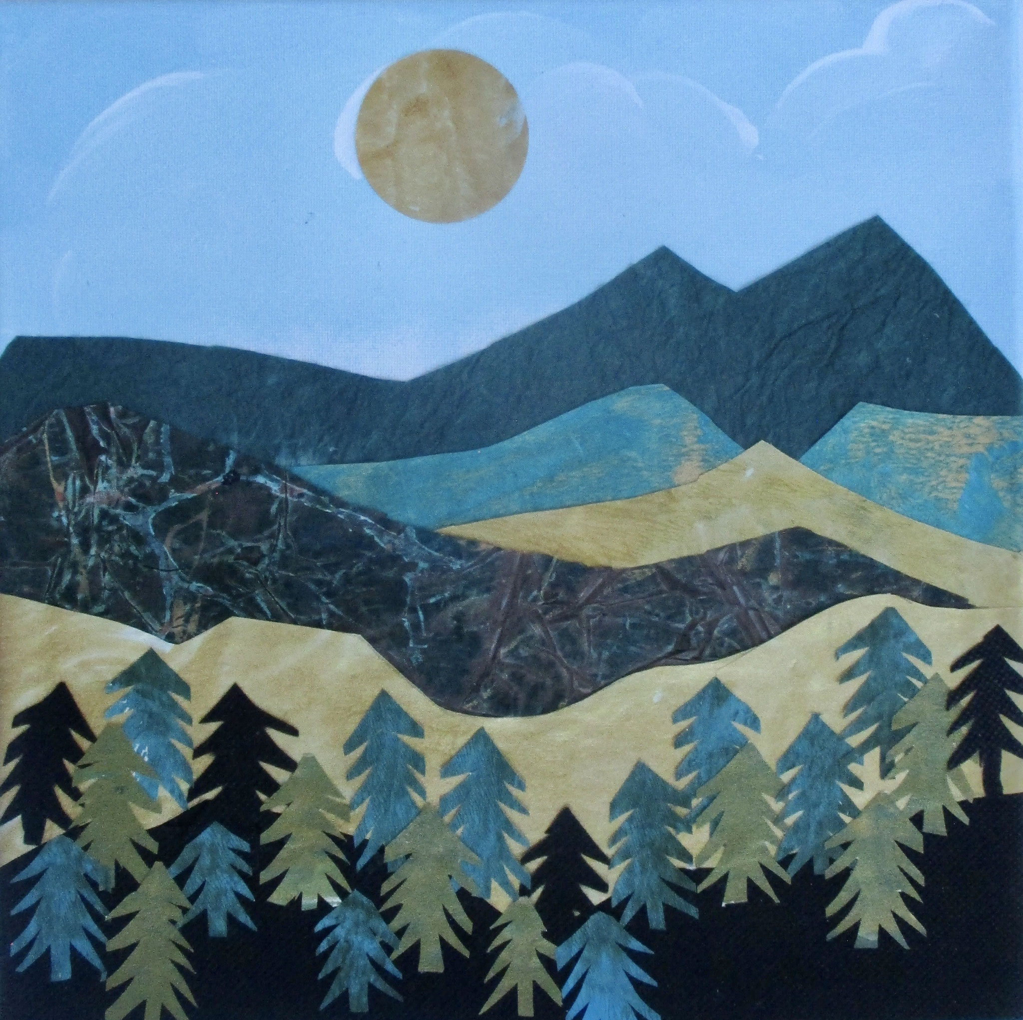 Summer Sun, mixed media, 12x12