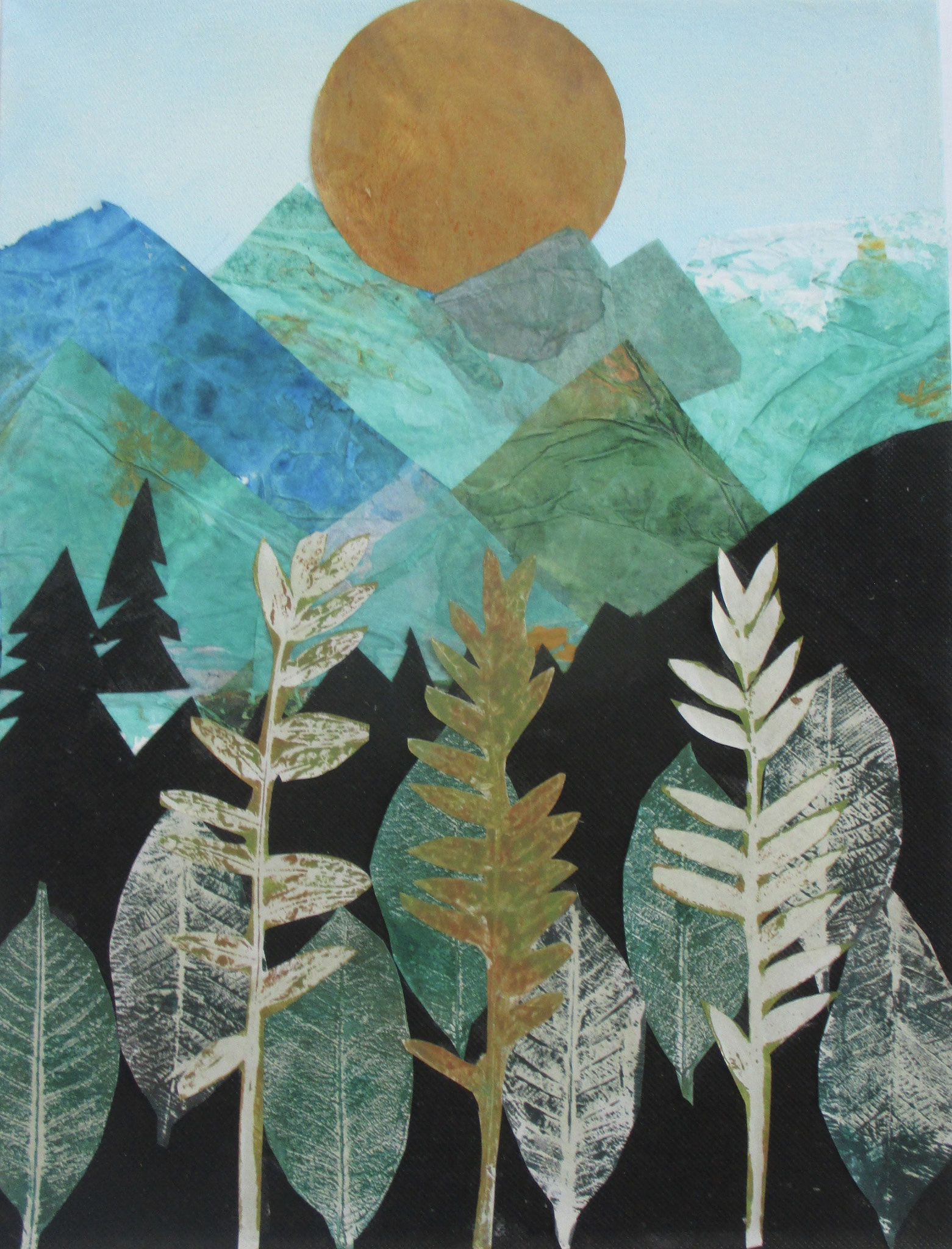 At Dusk, mixed media, 18x14