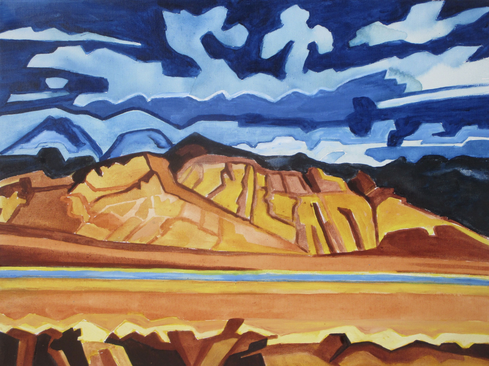 Night Falls Over the Sangres, oil on canvas, 24 x 18