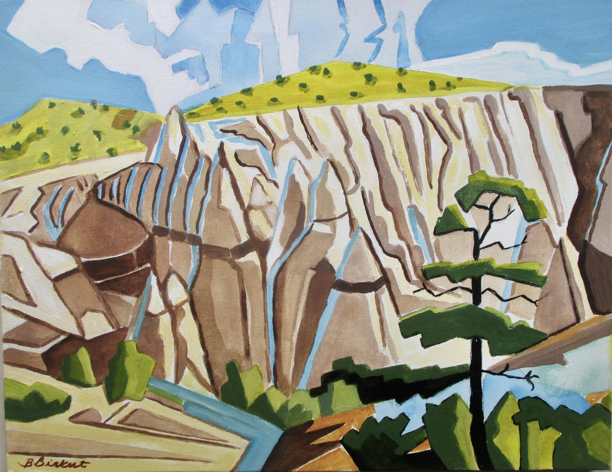 Kasha-Katuwe (Tent Rocks) acrylic on canvas, 18 x 14